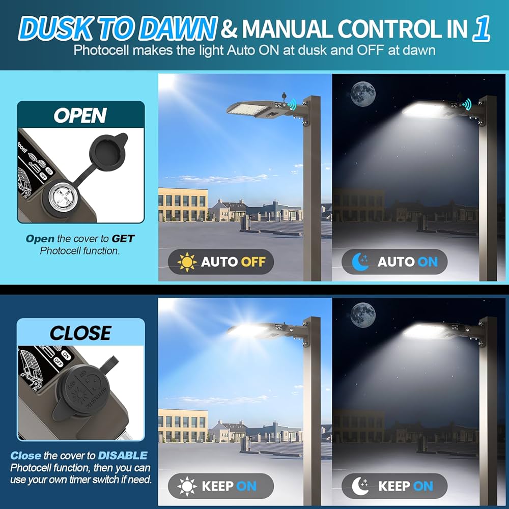 LED Parking Lot Lights Street Light Shoebox Pole Light Fixture