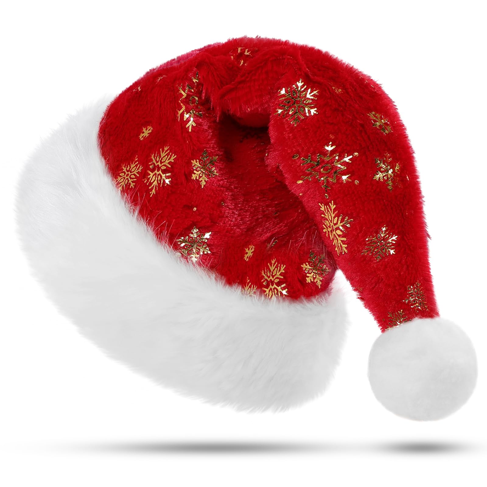 KONVINIT Christmas Santa Hat Festive Santa Clause Hat, Fluffy & Durable for Holiday Celebrations — image 1