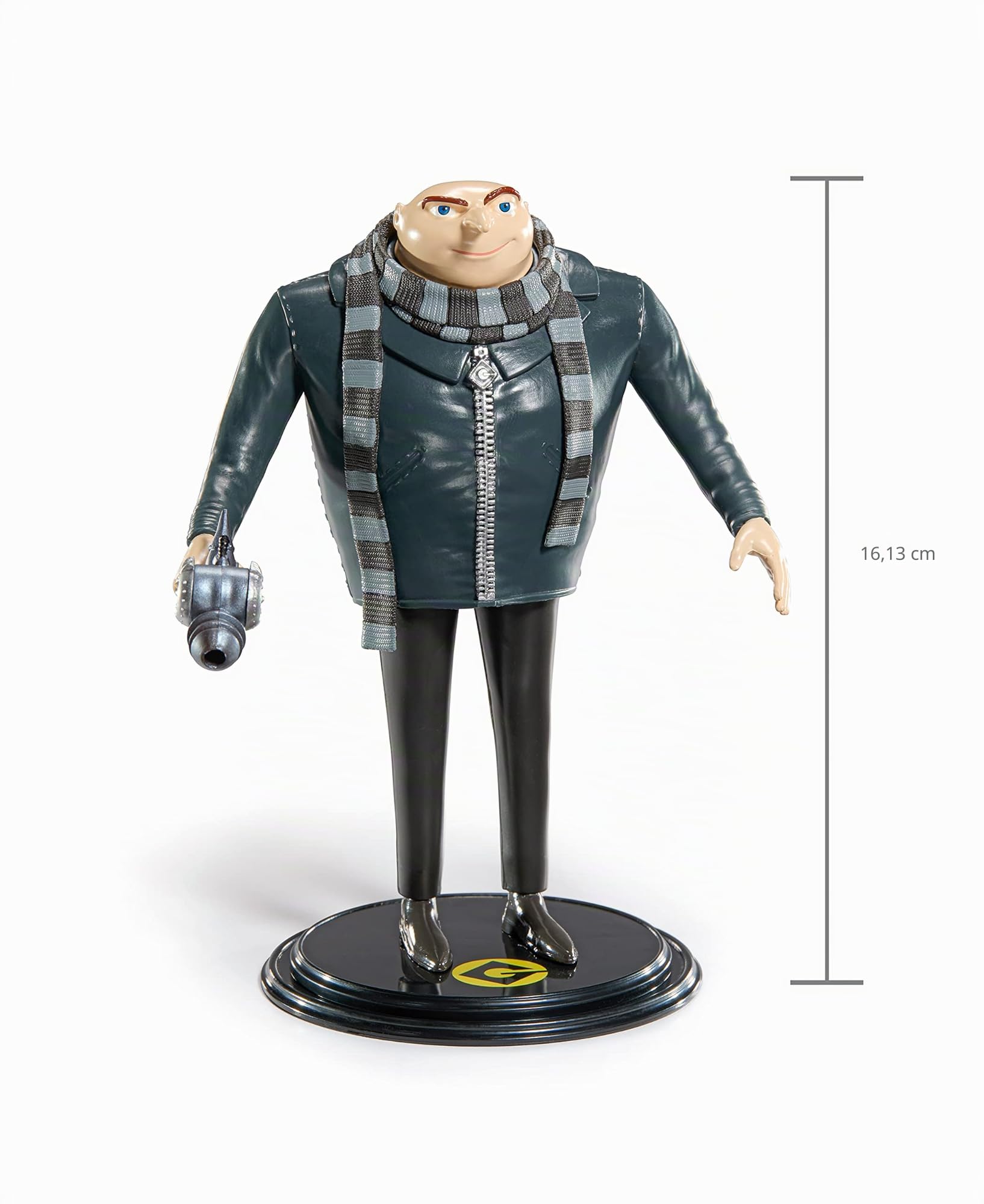 BendyFigs The Noble Collection Minions GRU - Noble Toys - Figura de muñeca Coleccionable Plegable de 16 cm con Soporte y Mini Accesorio