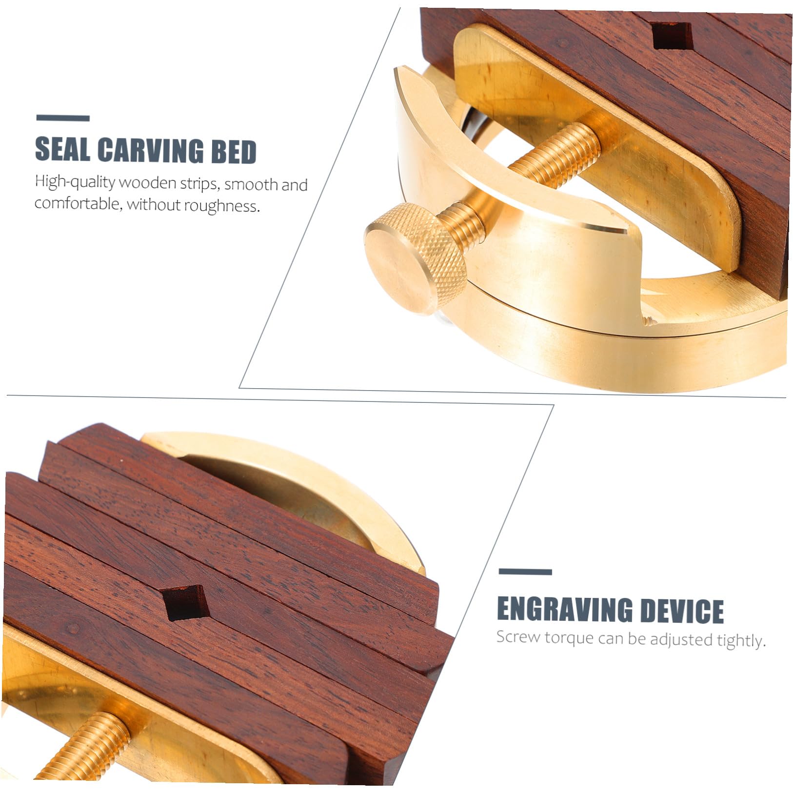 Letto per Incisione di Sigilli in Ottone, Dispositivo | Oro, Legno, Uso DIY e Sculture Artigianali Creative, Facile da Controllare, per Principianti e Carpentieri