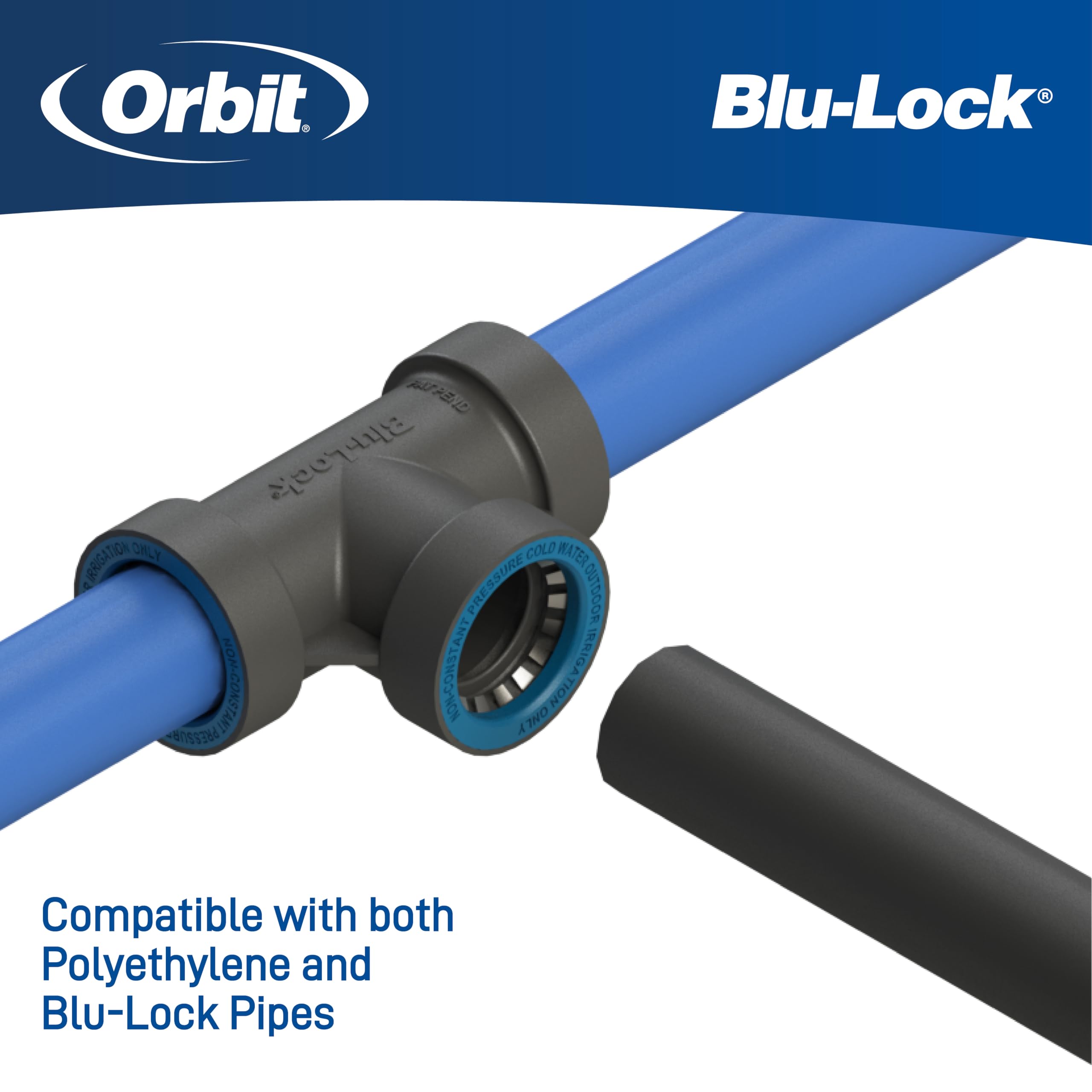 Orbit 31375H - Codo reductor Blu-Lock de 3/4" x FPT de 1/2"