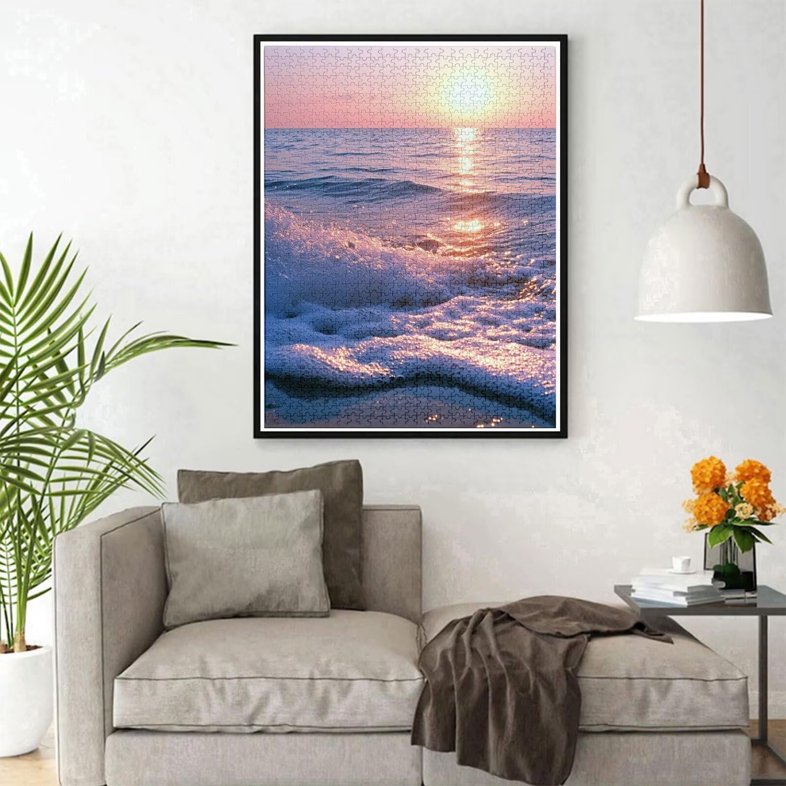 Puzzle 4000 Pezzi per Adulti e Bambini Puzzle Spiaggia Puzzles Classiques, Tramonto Jigsaw Giochi Rilassamento e Intelligence, Idea Regalo Uomo Donna, Consigliato a Partire dai 14 Anni 141x87cm D-889