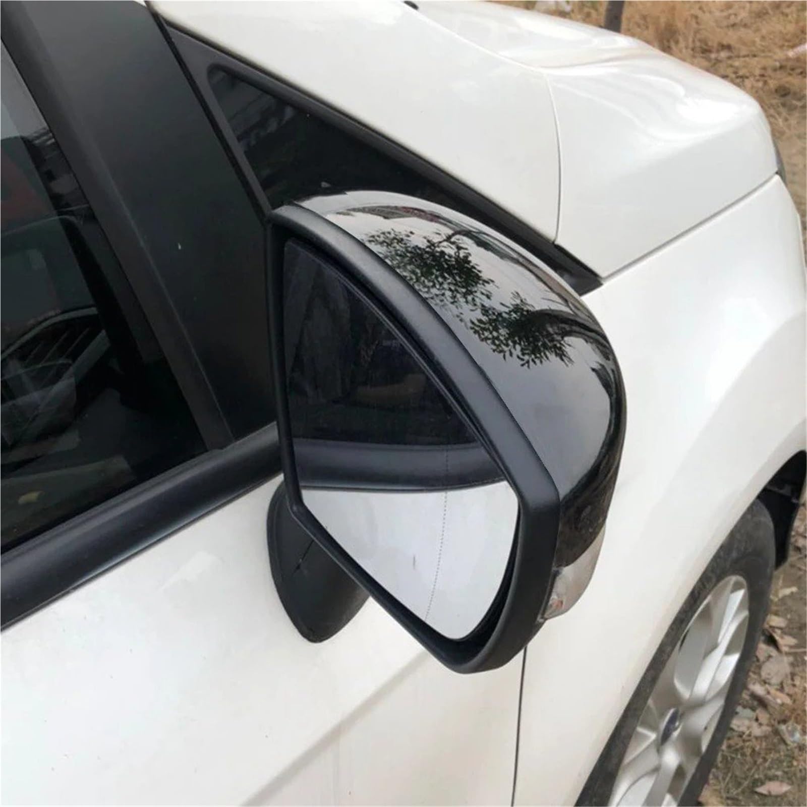 Copri Specchietto Auto Per Ford Per Ecosport 2013-2021 Copertura Specchietto Retrovisore Nero 2 Pezzi Decorazione Rivestimento Laterale Adesivo Protezione Specchio Calotta Laterale