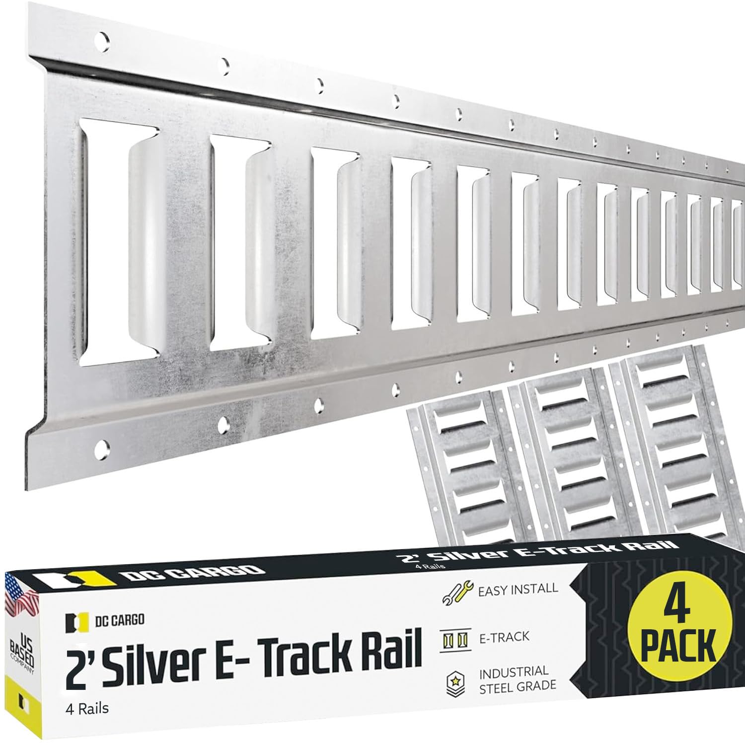 Lot De 4 Ferrures D'Arrimage LOADCARE 1000 DaN - Pour Rail D'Ancrage Voiture, Camion, Remorque