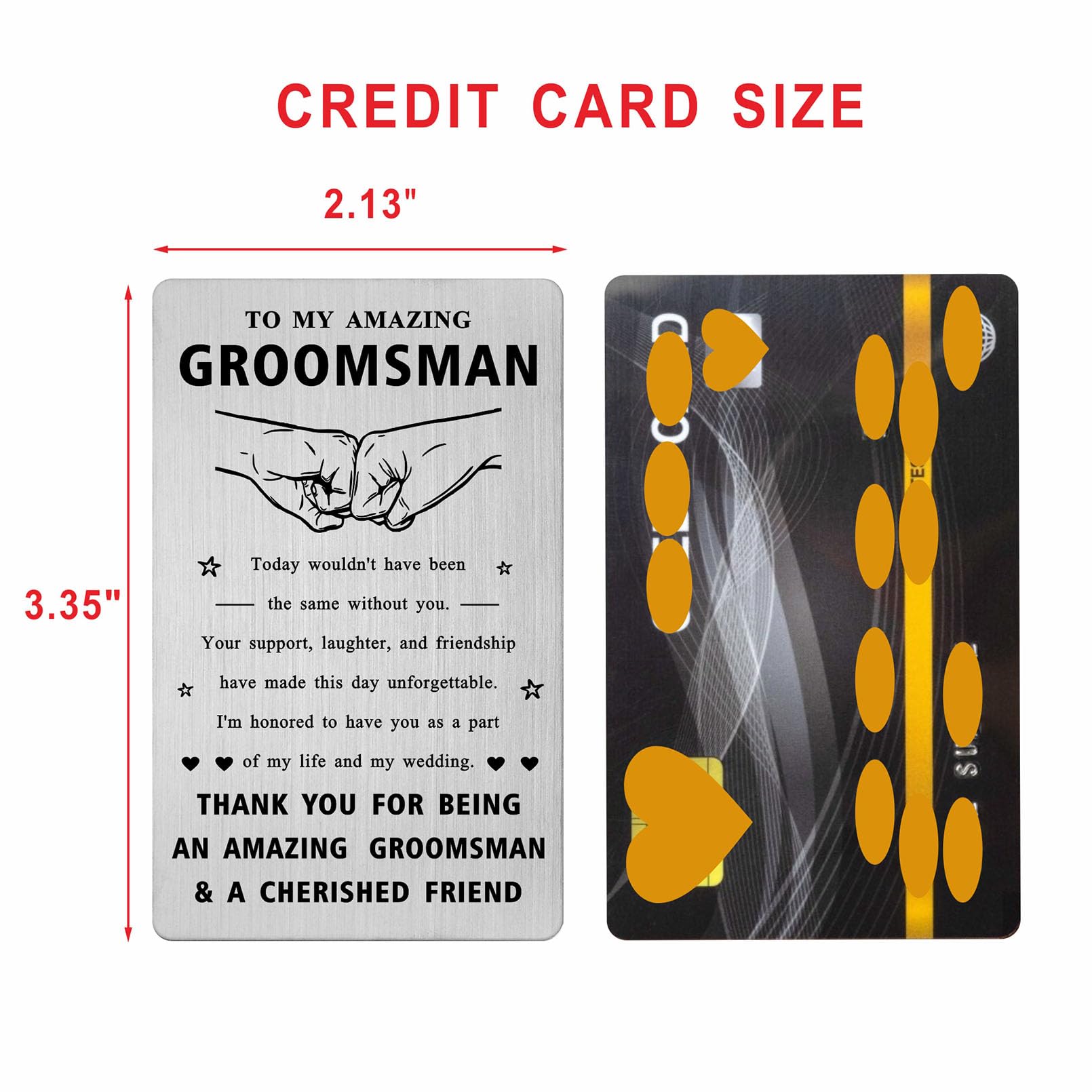 Richesele Groomsmen Thank You Gifts from Groom, Groomsmen Proposal Wedding Day Wallet Card Gift - Image 2