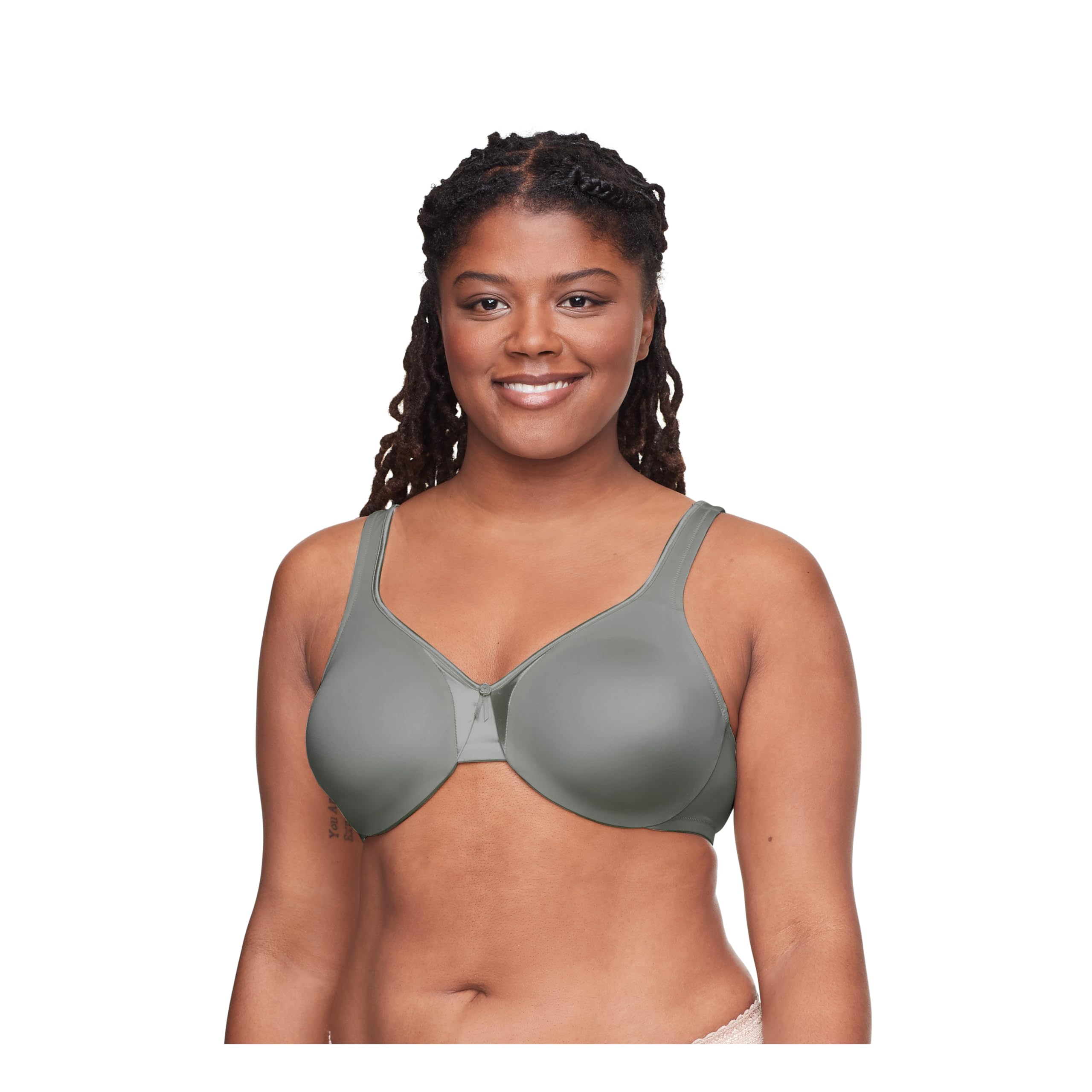 Warner's Women's Plus Size Signature Cushioned Support and Comfort Underwire Unlined Full-Coverage Bra 35002a, Storm, 38D
