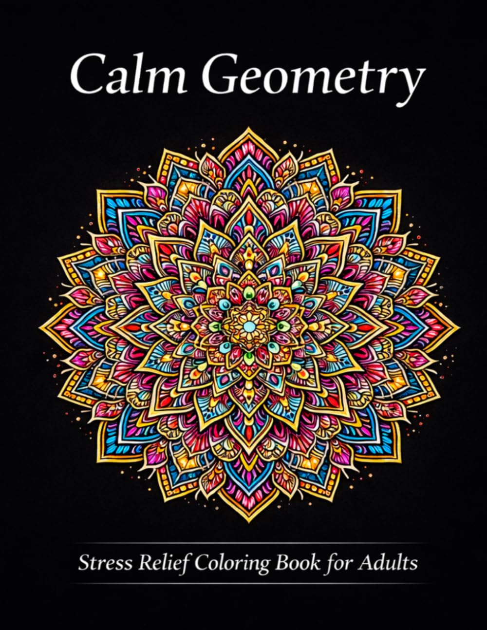 Calm Geometry: Stress Relief Coloring Book for Adults | Mandalas for Relaxation and Mindfulness
