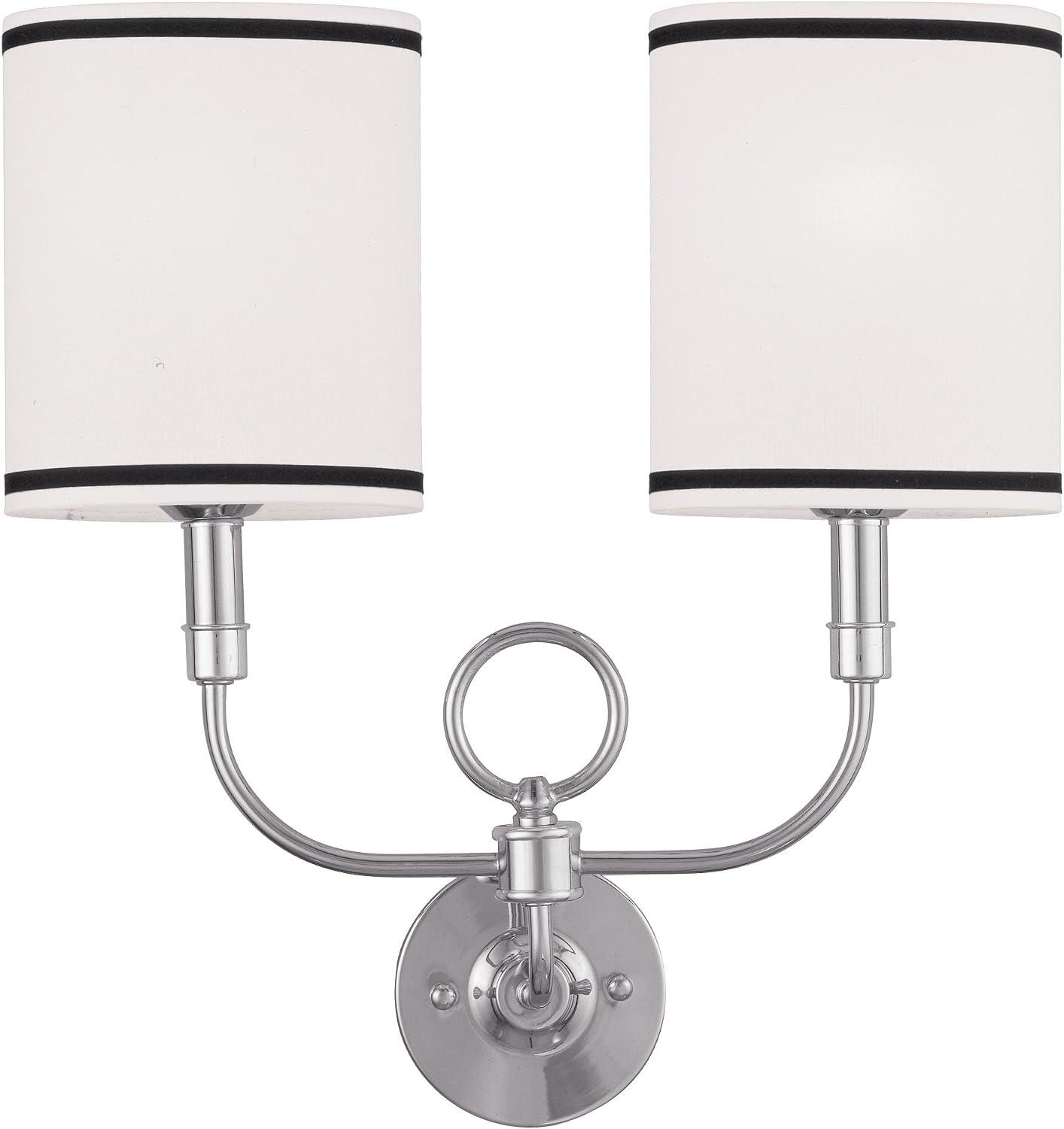 livex lighting 9122-91 2 light wall sconce, brushed nickel