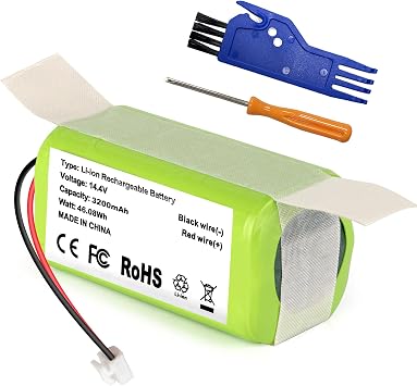 Remate Replacement RVBAT850 Battery for Shark Ion R75, RV761, RV850C, RV1000S, RV1100VL, RV1001AE, UR1000SR, RV700_N, RV720_N Vacuum Cleaners 2-Prong Connector,NOT for 3-Prong Connector