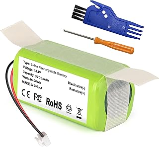 Replacement RVBAT850 Battery for Shark Ion R75, RV761, RV850C, RV1000S, RV1100VL, RV1001AE, UR1000SR, RV700_N, RV720_N Vacuum Cleaners (2-Prong Connector,NOT for 3-Prong Connector)