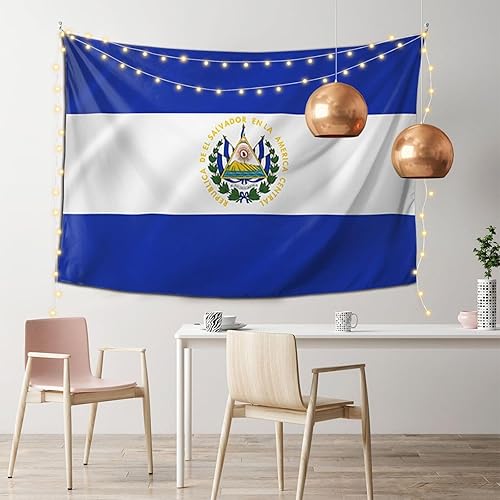 Miniatura 2 de Kkaingg Tapiz de bandera de El Salvador, tapiz colgante de pared para dormitorio, tapiz estético, tapiz hippie de 60 x 40 pulgadas