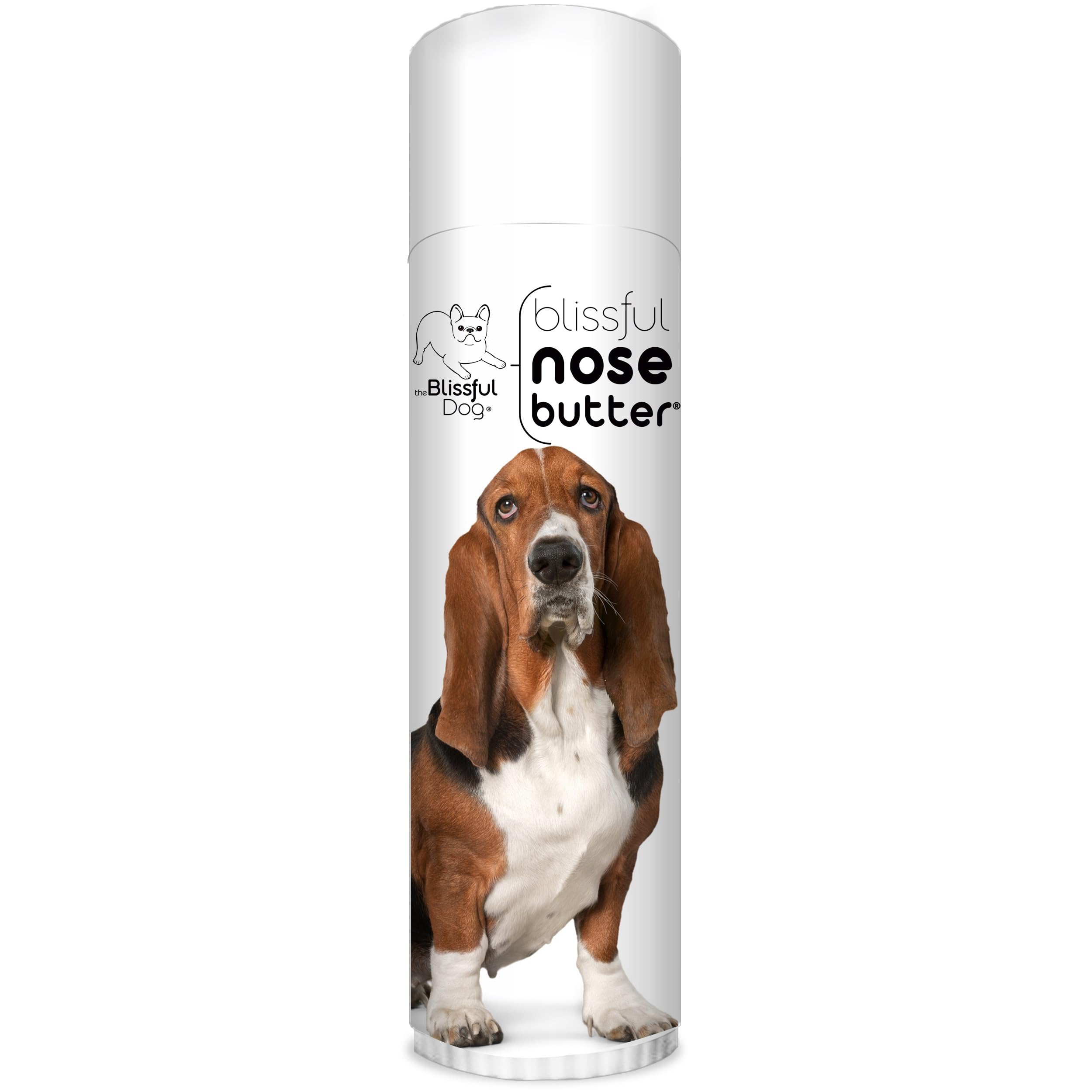The Blissful Dog Basset Hound Nose Butter for Dry, Cracked Skin, Lick-Safe Dog Nose Balm with Moisturizing Shea Butter, Almond, Olive, and Essential Oils, Pet Supplies, Uncented, 0.50 oz.