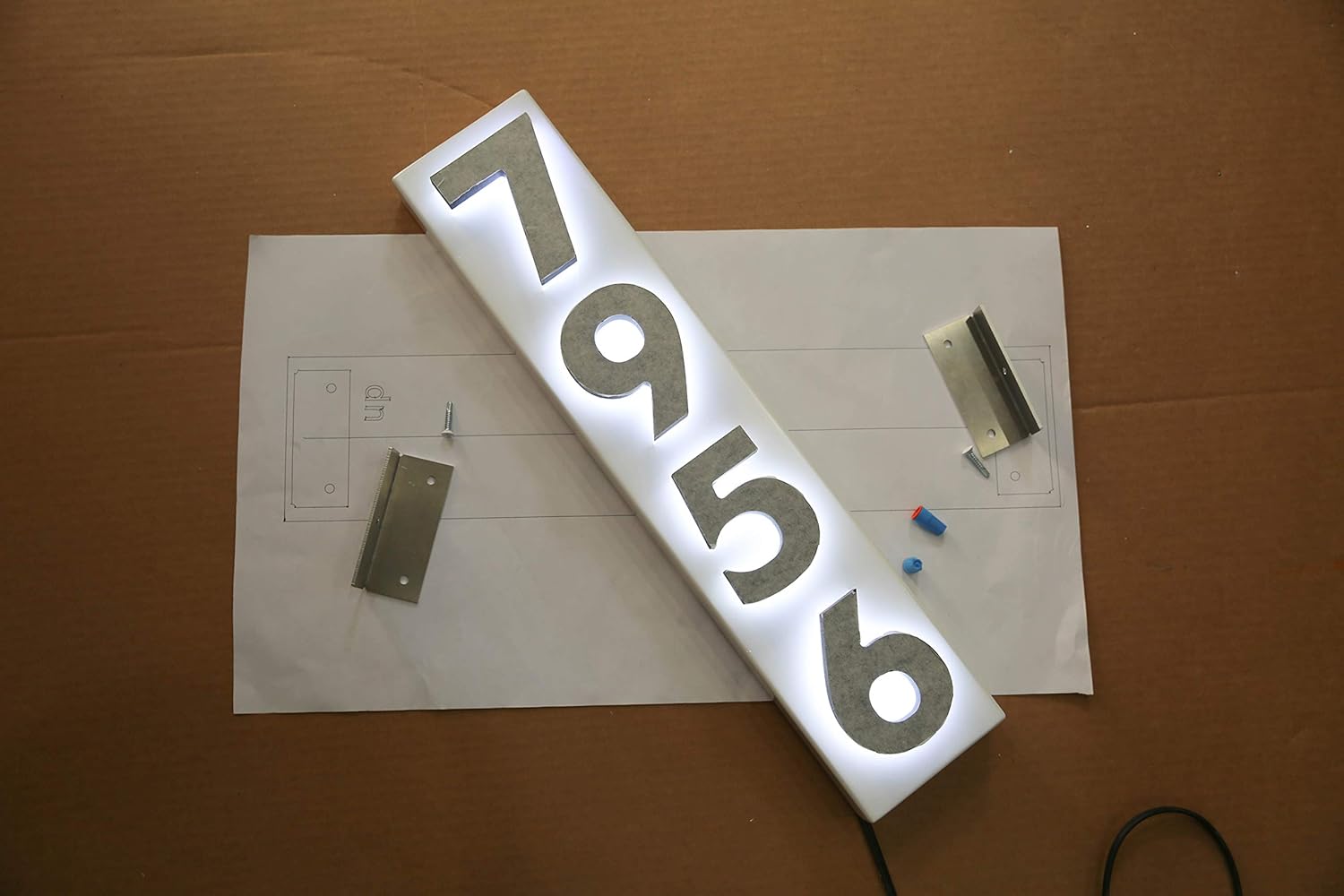Assembled Awesome House Lighted Address Numbers (3)