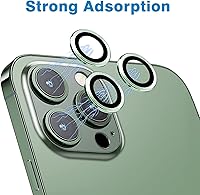 Vista 4 de Compatible con iPhone 13 Pro para iPhone 13 Pro Max, protector de lente de cámara antiarañazos, vidrio templado 9H, protector de cámara de metal a