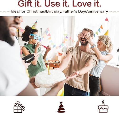 Miniatura 6 de MD MADOATS Estación de acoplamiento de madera para teléfono, regalo para hombres, soporte de carga para teléfono celularrelojaudífonos, organizador