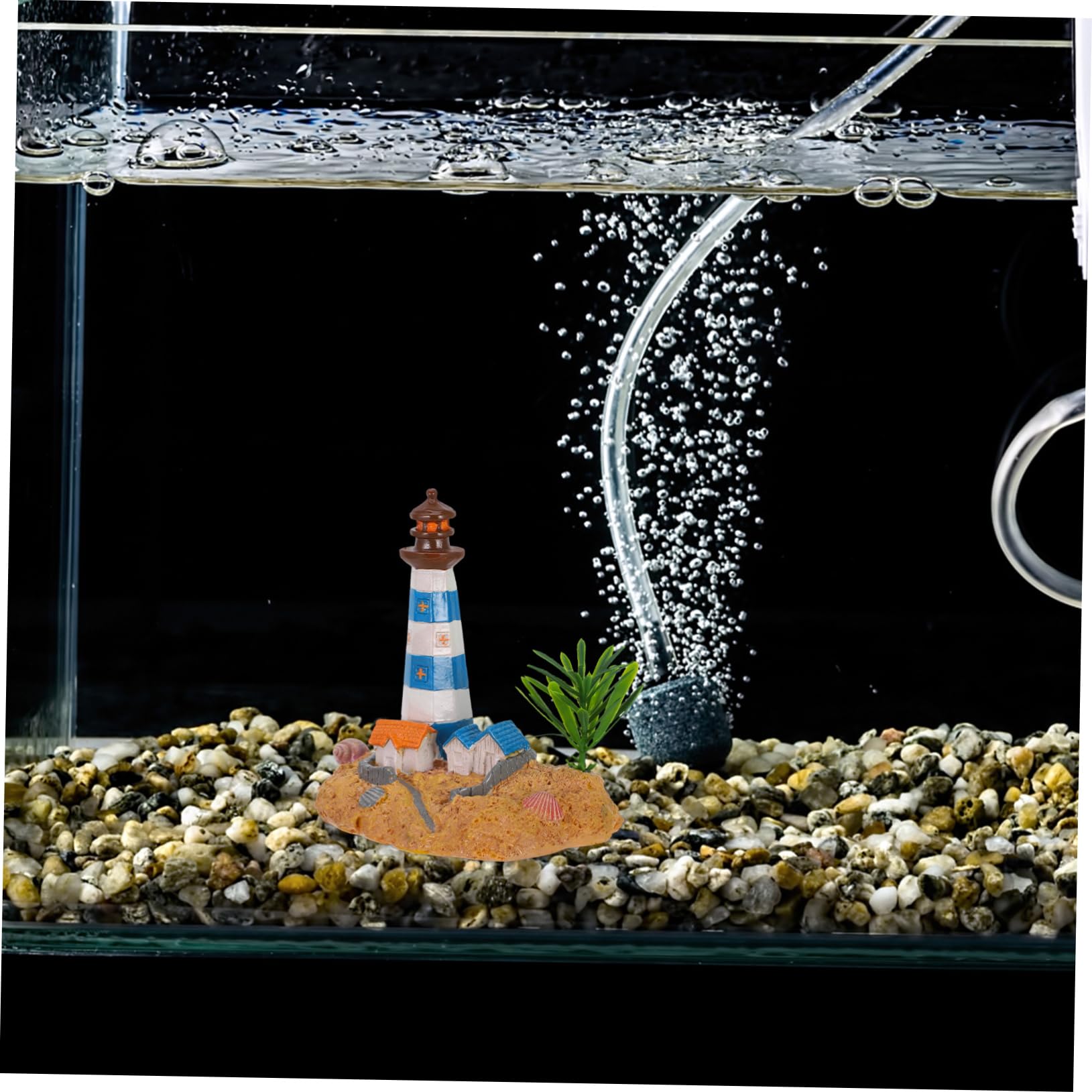 Cabilock 3 Piezas Adornos De Acuario Decoración De Acuario De Peces Decoraciones para Esconder Acuarios Decoración del Faro del Patio Decoración De Faro Náutico Adornos para Peceras Resina