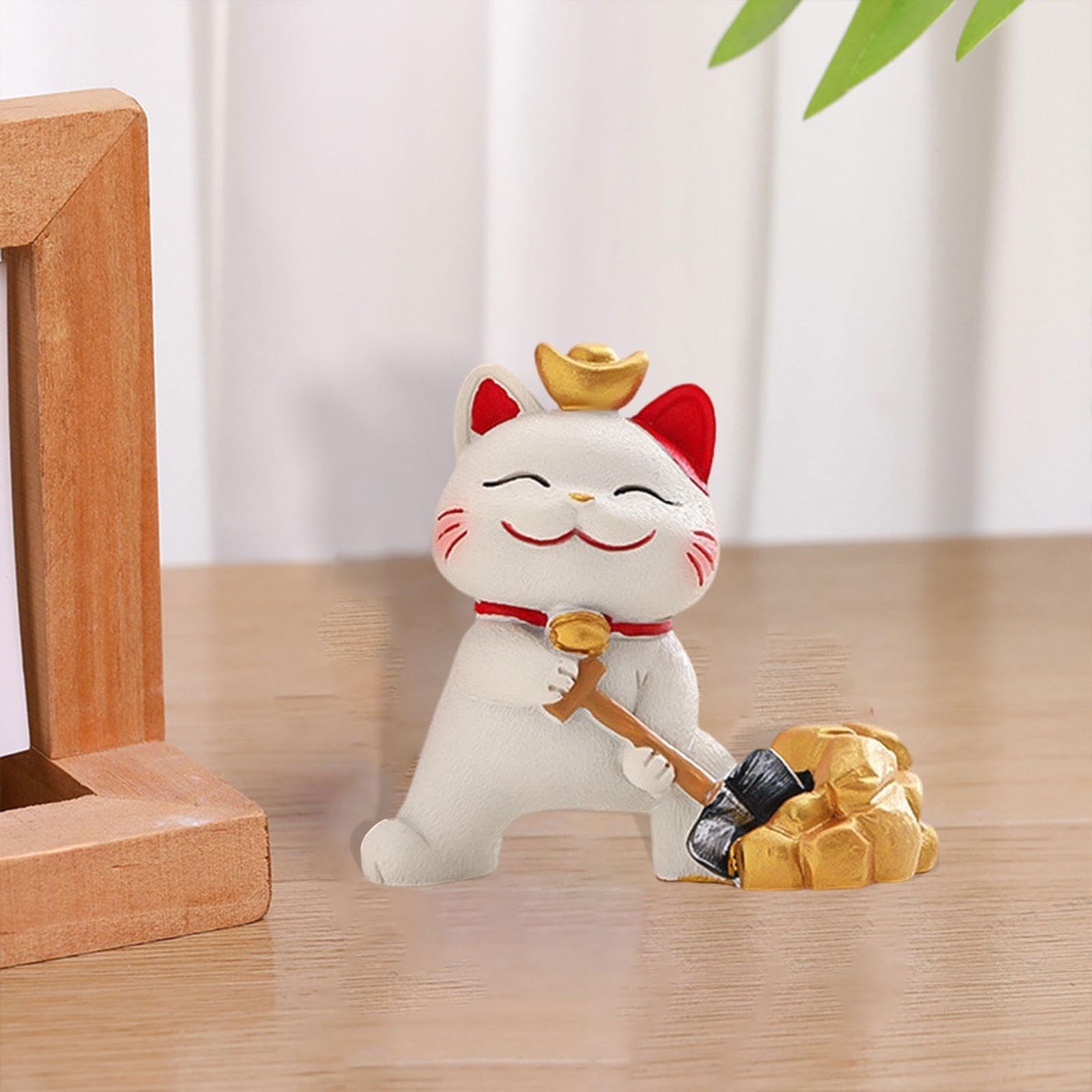 DOITOOL Winkende Glückskatze Mit Geldbaum Bonsai – Feng Shui Kristall Deko Aus Kristall & Kunststoff Mit Chinesischen Glücksmünzen Für Zuhause Und Büro