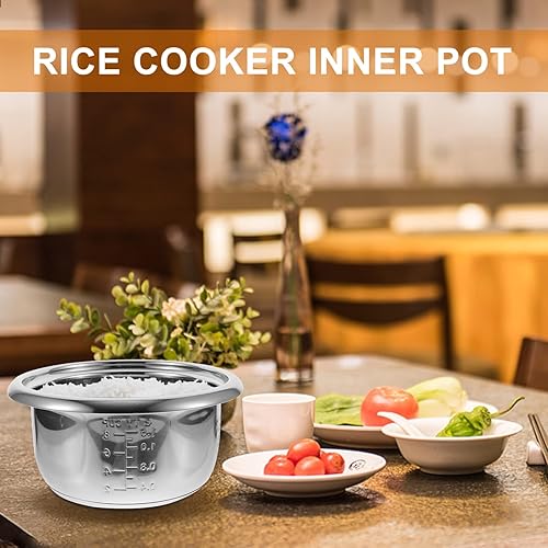 Miniatura 7 de DOITOOL Olla de arrocera Liner Olla de arroz Reemplazo interno Olla de cocción Contenedor de cocina Olla interior Molde para pasteles Utensilios de