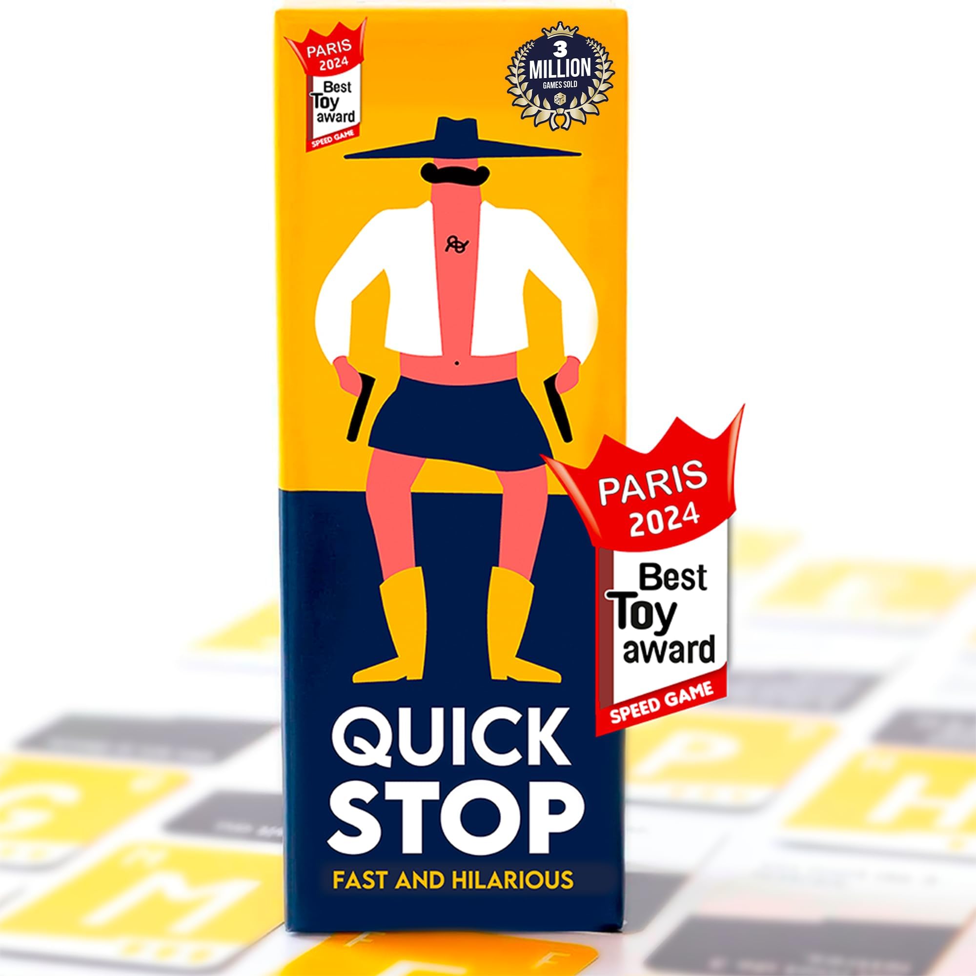 QUICKSTOP | Board Game for Family and Friends | Award Winning Party Game | Fast and Hilarious | 2-7 players | Card Game Ages 10+ | 30 min Playing Time