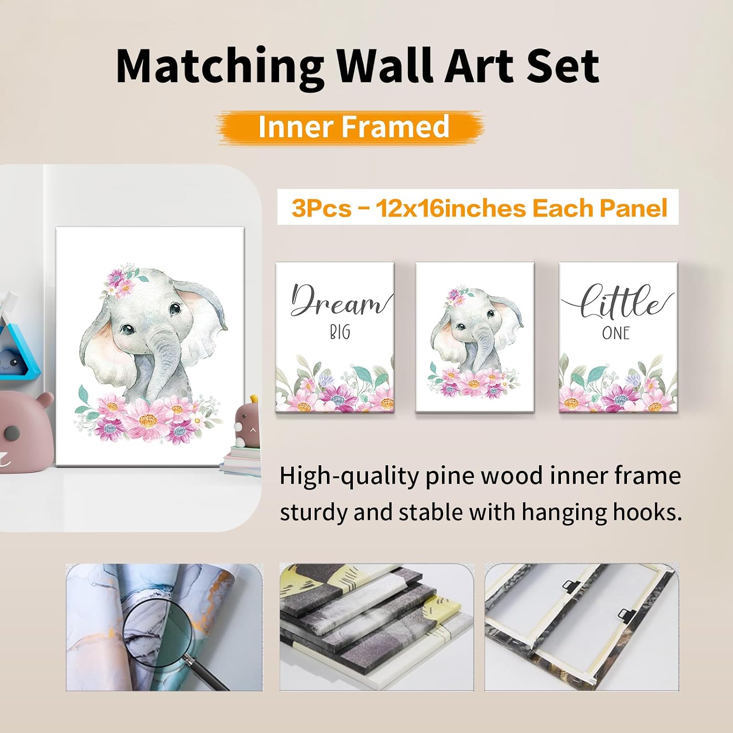 Personalized Baby Crib Bedding Set: Custom Baby Girl Crib Bedding Set Nursery Blanket Crib Sheet Changing Pad Cover Watercolor Elephant Bedding
