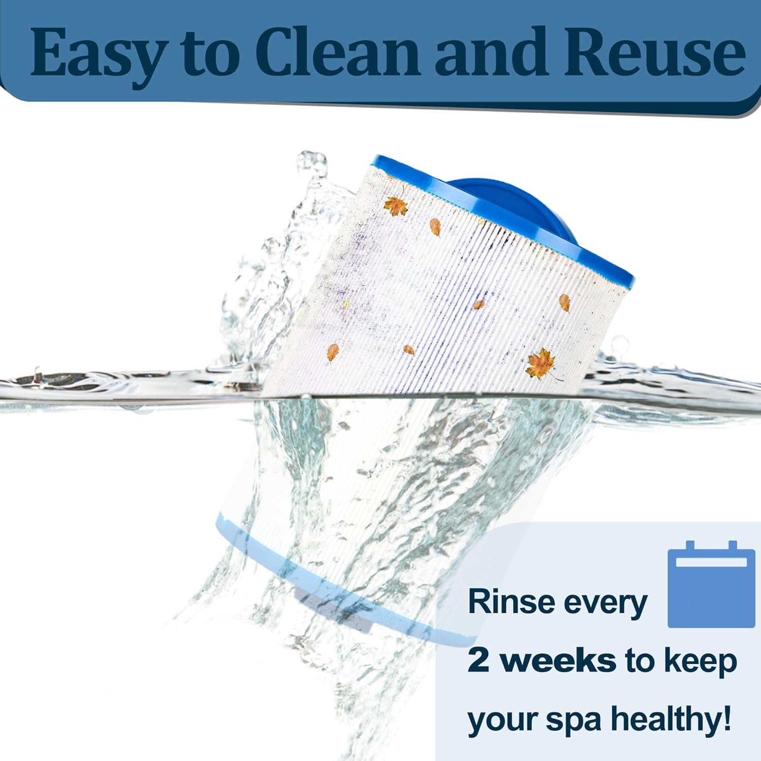 PTL47W-P4 Hot Tub Spa Filter Cartridge Compatible with Unicel 6CH-47, Filbur FC-0315, PTL47W, 373043 Spa Filter, XLS-607, 47 Sq. Ft, 2 Pack - Image 6