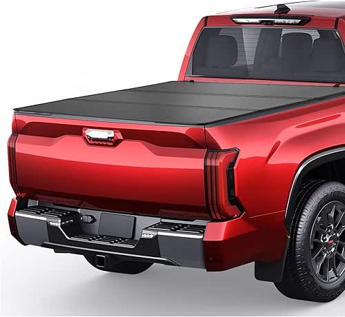 BDFHYK 5'6" Hard Tri-Fold Truck Bed Tonneau Cover Compatible with
