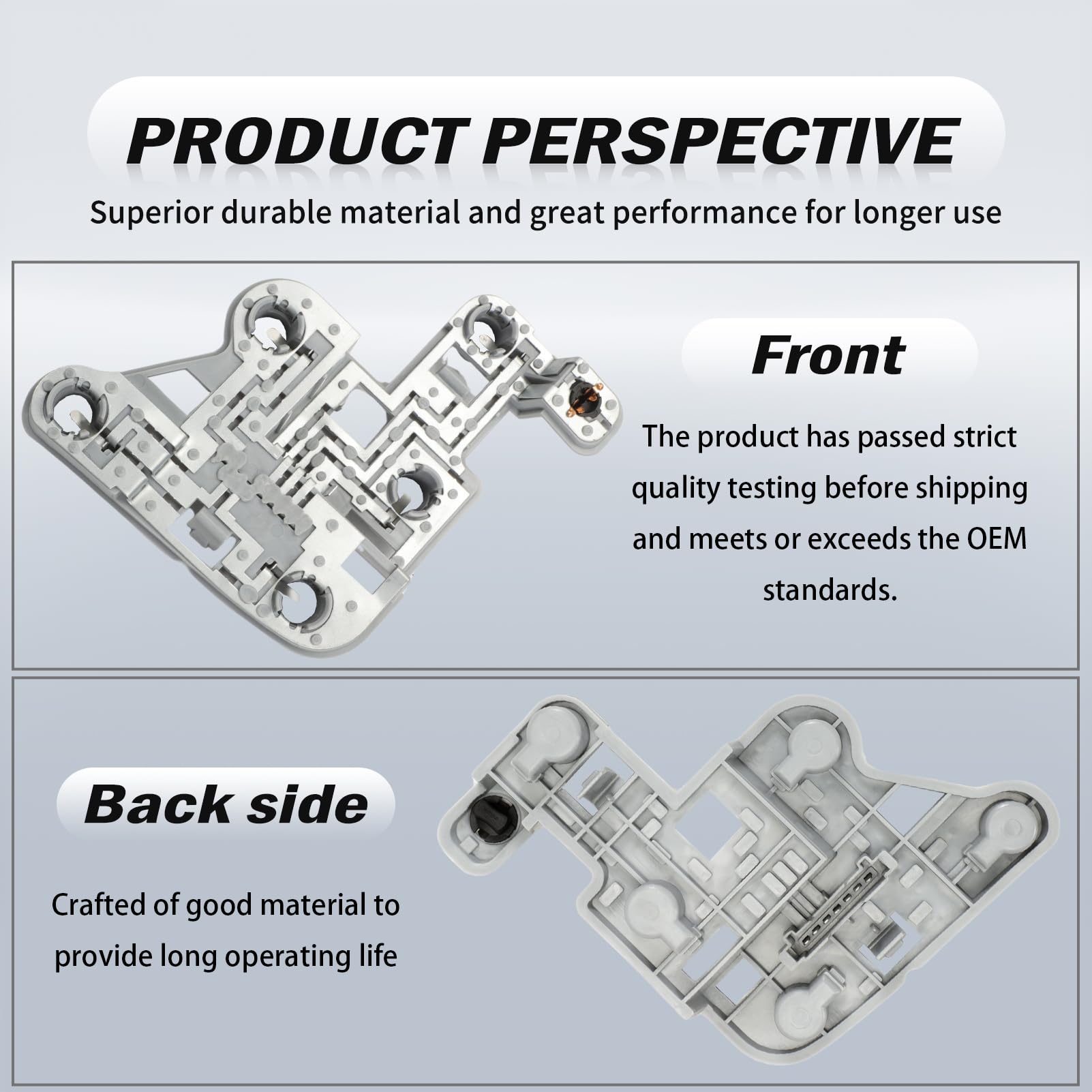 Plaque de Circuit d'Éclairage Arrière Droite, Porte-lampe Gris, Compatible avec Classe C W204 Berline 2007-2010, 2048201500, 2048201600, 2115450328