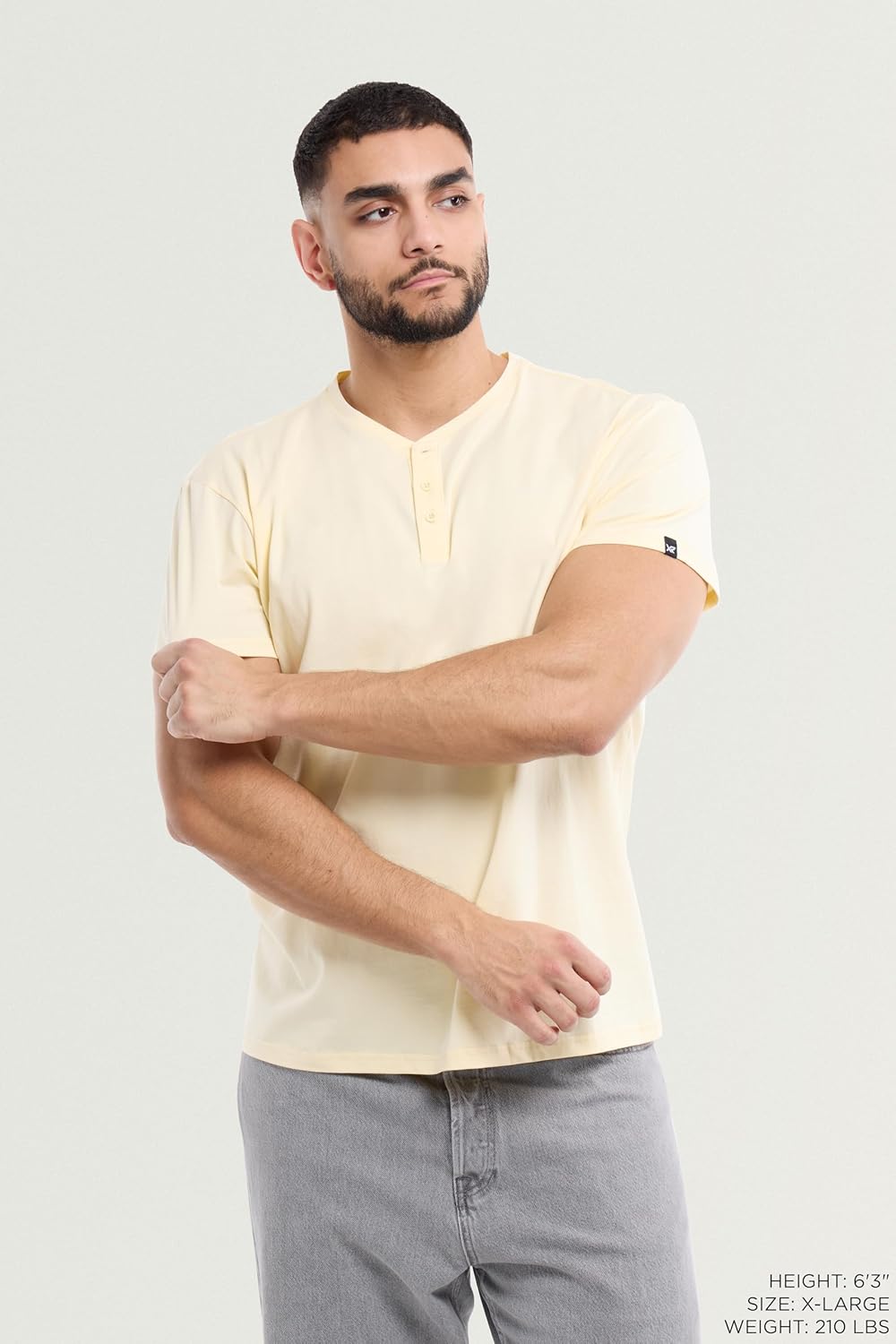 X RAY Men's Henley Lightweight Shirts, Soft Cotton Short Sleeve Stretchy Slim Fit T Shirts for Men (Big & Tall) - Image 3