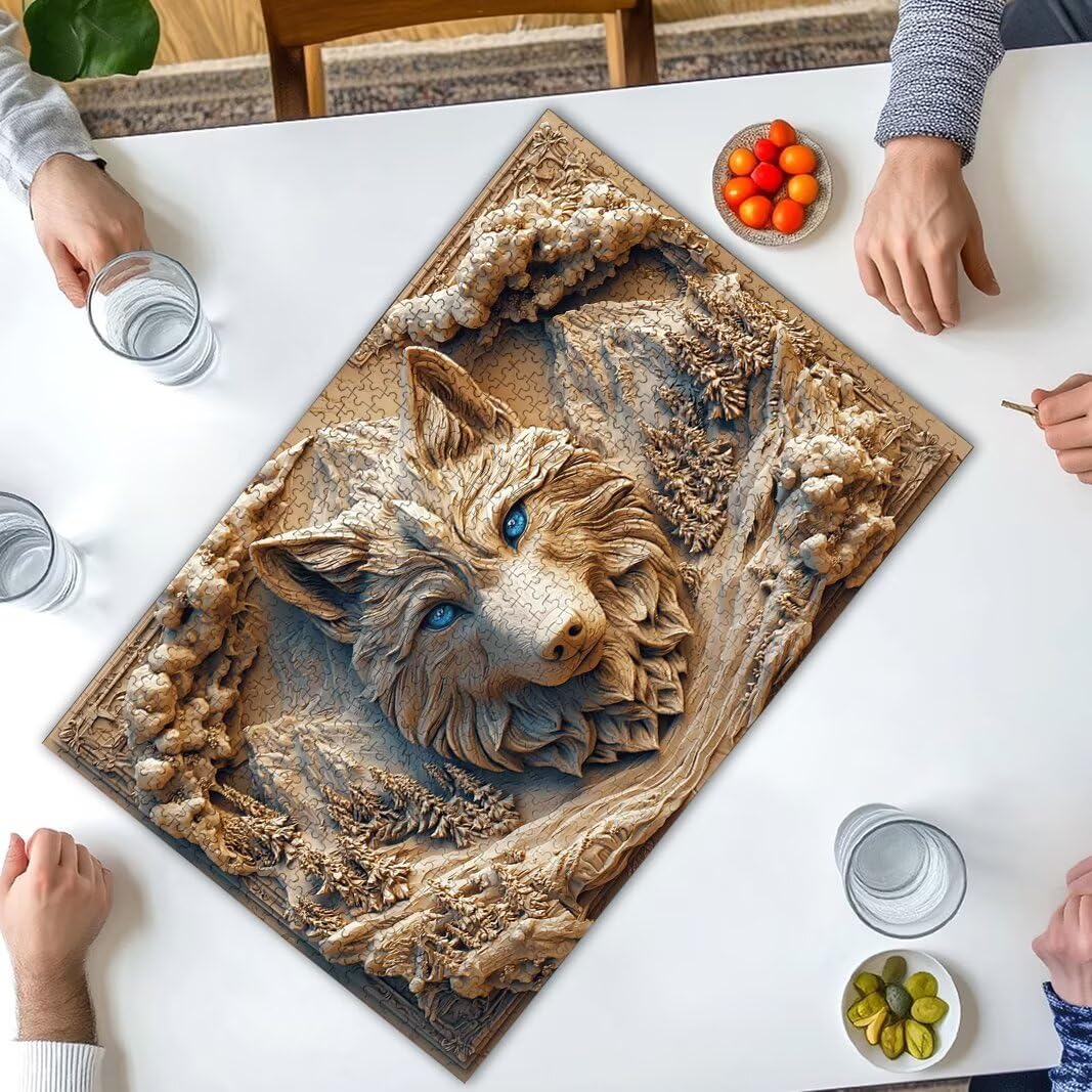 Puzzle Lupo, Puzzle 2000 Pezzi Adulti per Decor, Regalo Donna/Uomo -8792