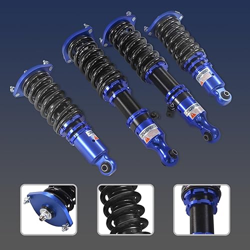 Miniatura 4 de JDMSPEED Nuevo reemplazo completo azul del equipo de la suspensión del choque de los puntales del coilover para Mazda Miata 1989-2005