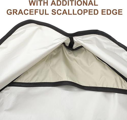 Miniatura 3 de Cabilock Toldo de repuesto para silla de columpio al aire libre, toldo para muebles, parasol UV para asiento de patio, tres asientos, 76.8 x 49.2 in