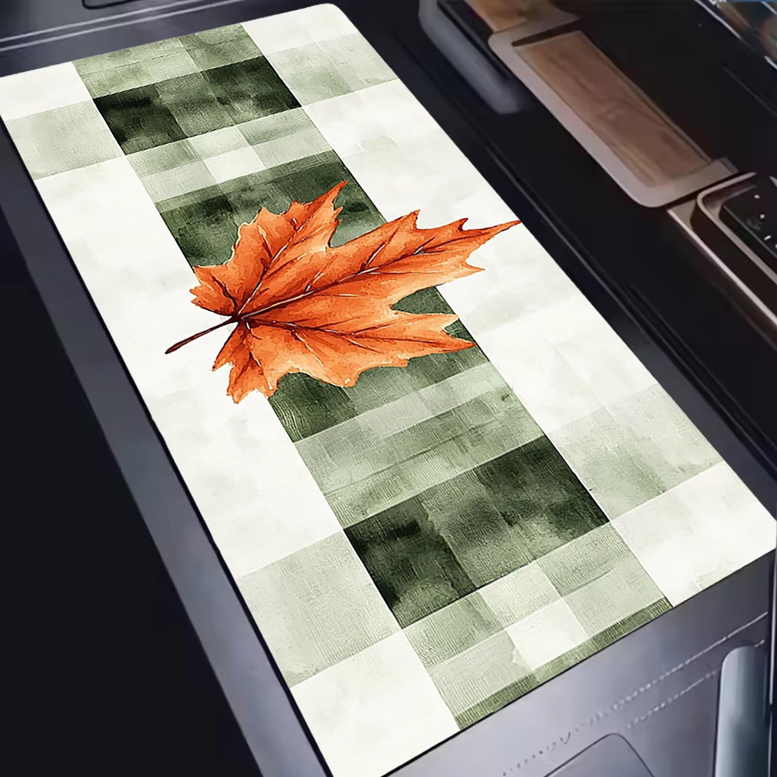 Podkładka pod mysz 1200 x 600 mm Podkładka pod mysz dla graczy, podkładka na biurko bardzo cienka antypoślizgowa gumowa podstawa zmywalna prędkość ulepszona precyzja komputera, praca jesienne klonowe