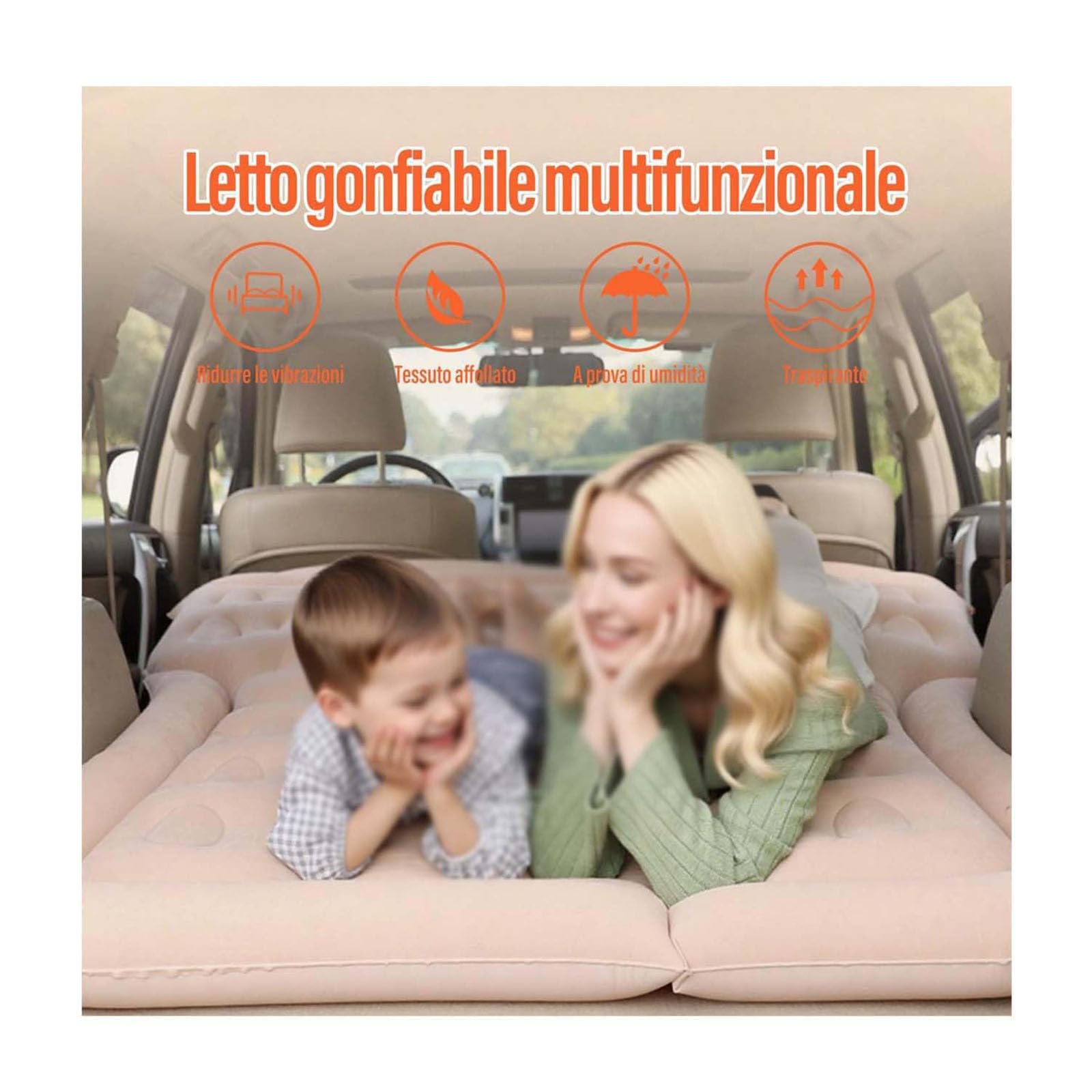 Colchón Inflable Coche, para Jeep Avenger (2023-2025 2026) Cama Plegable Colchon Hinchable de para Viajes Camping Piscina Parque Playa,Black