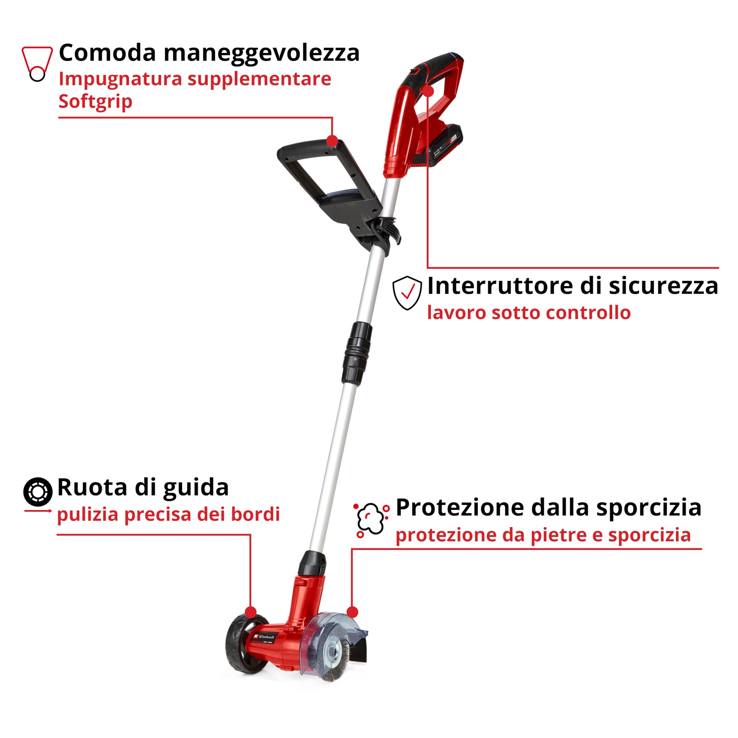 LIMPIADOR DE JUNTAS EINHELL GC-CC 18 LI KIT + BATERÍA + CARGADOR