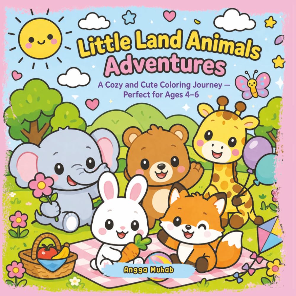 Little Land Animals Adventures: A Cozy and Cute Coloring Journey of Friendly Animals and Their Daily Fun — Perfect for Ages 4–6