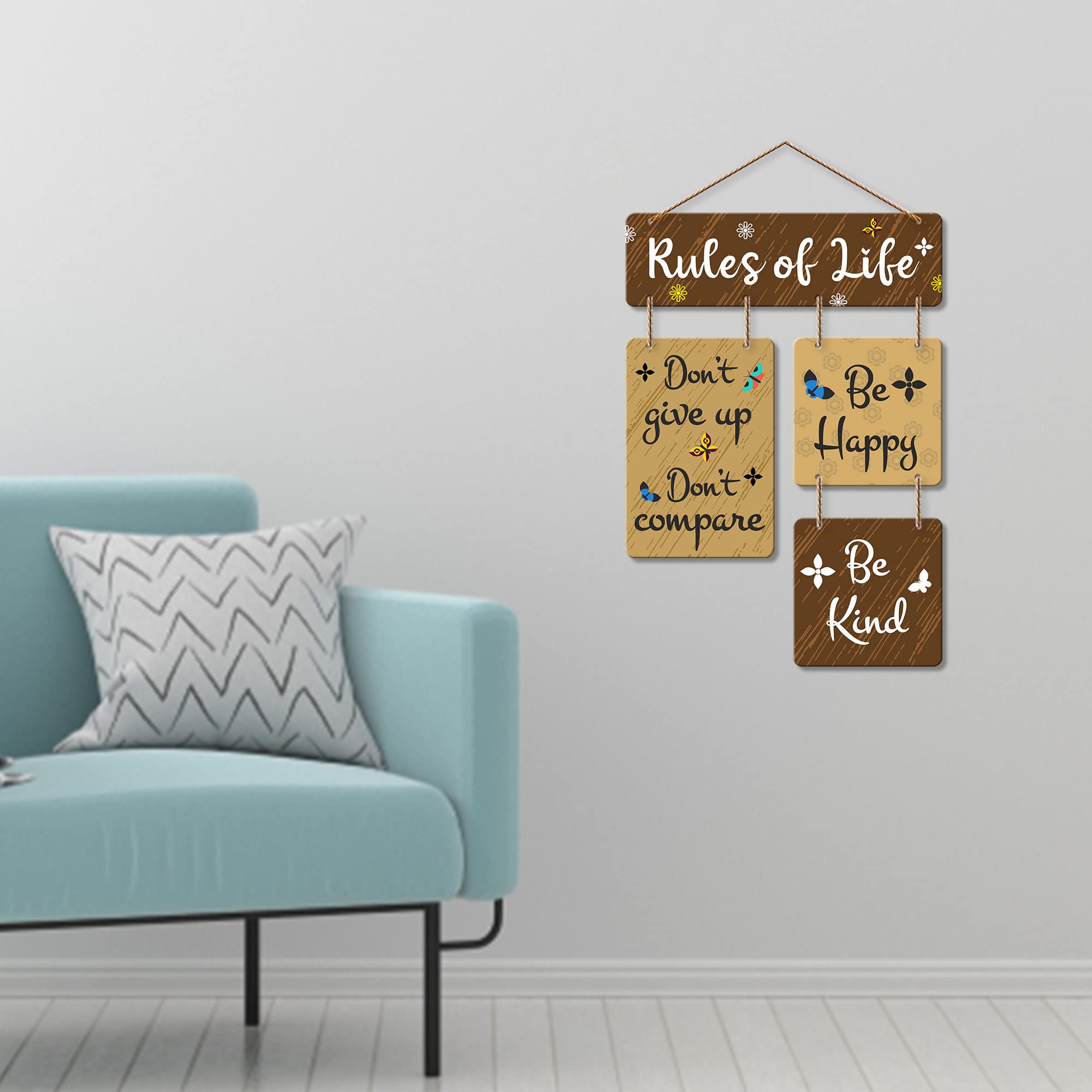 Artvibes Don't Give Up Don't Compare Decorative Wall Art | Quotes Decor Item | Motivational Wall Decor | Wall Accent | Graphic Art | Gift Items | Office Wall Decoration Items (WH_6507N) 1