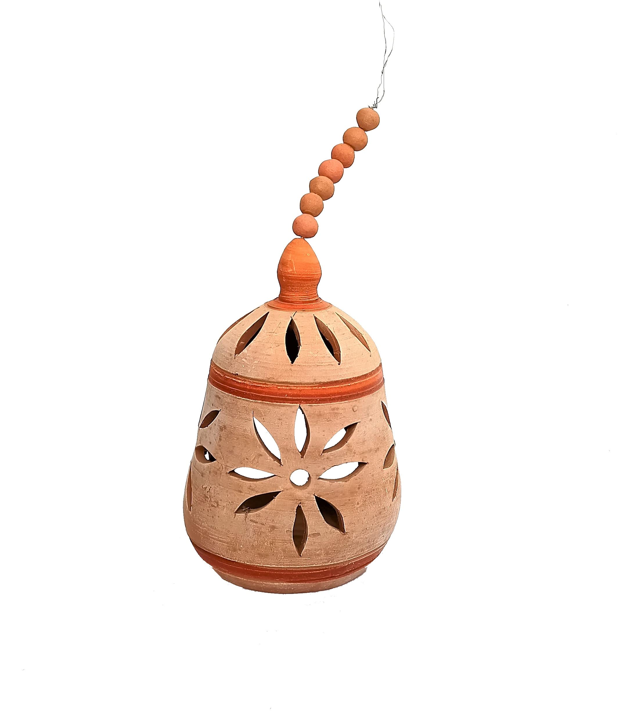 IndiaLot® Decor Attractive Clay/Terracotta Hanging Lamp for Home Decor Attractive Clay/Terracotta Hanging Lamp for Home (A)