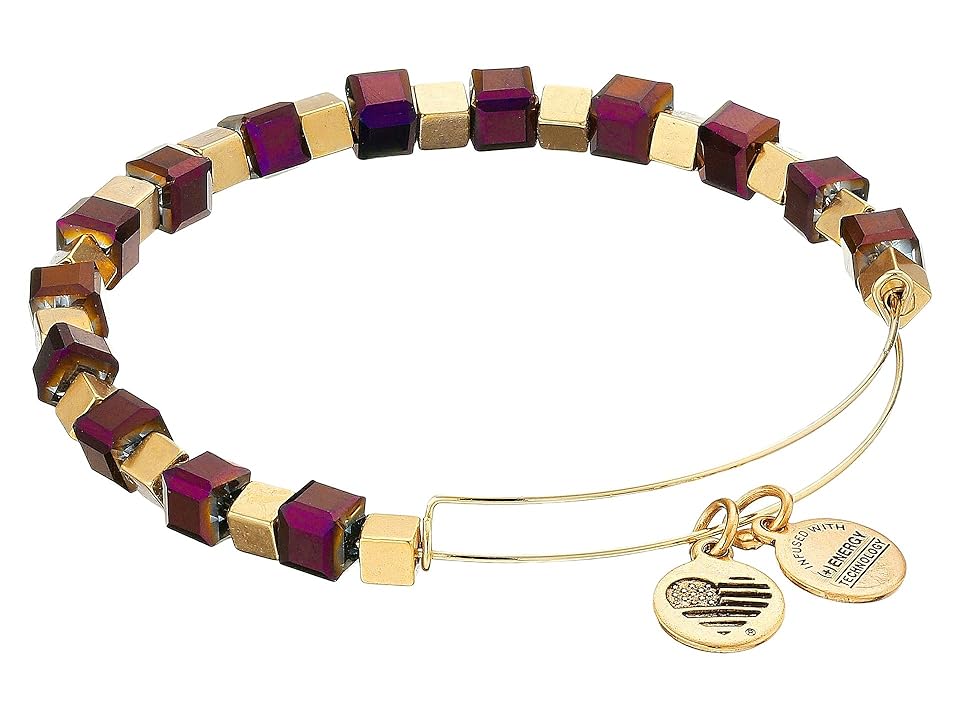 

Alex and Ani Depths of the Wild Trailblazer Expandable Bangle (Gold/Mulberry) Bracelet, Brown
