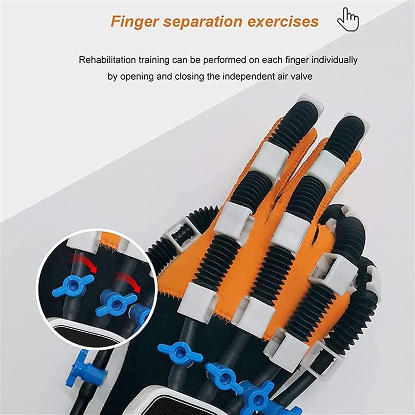 Protector de férula de Mano para Entrenamiento de Dedos, Entrenamiento Manual de exoesqueleto para recuperación de función de Mano de hemiplejía de Carrera
