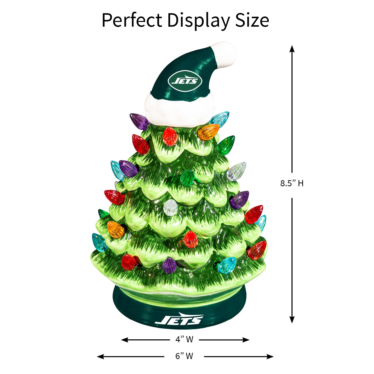 Amazon.com: NFL New York Jets Ceramic Christmas Trees That Light