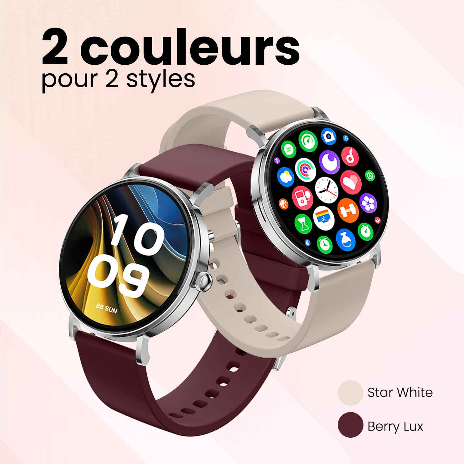 SPC SMARTEE Duo Velvet - Montre connectée AMOLED 1,32"