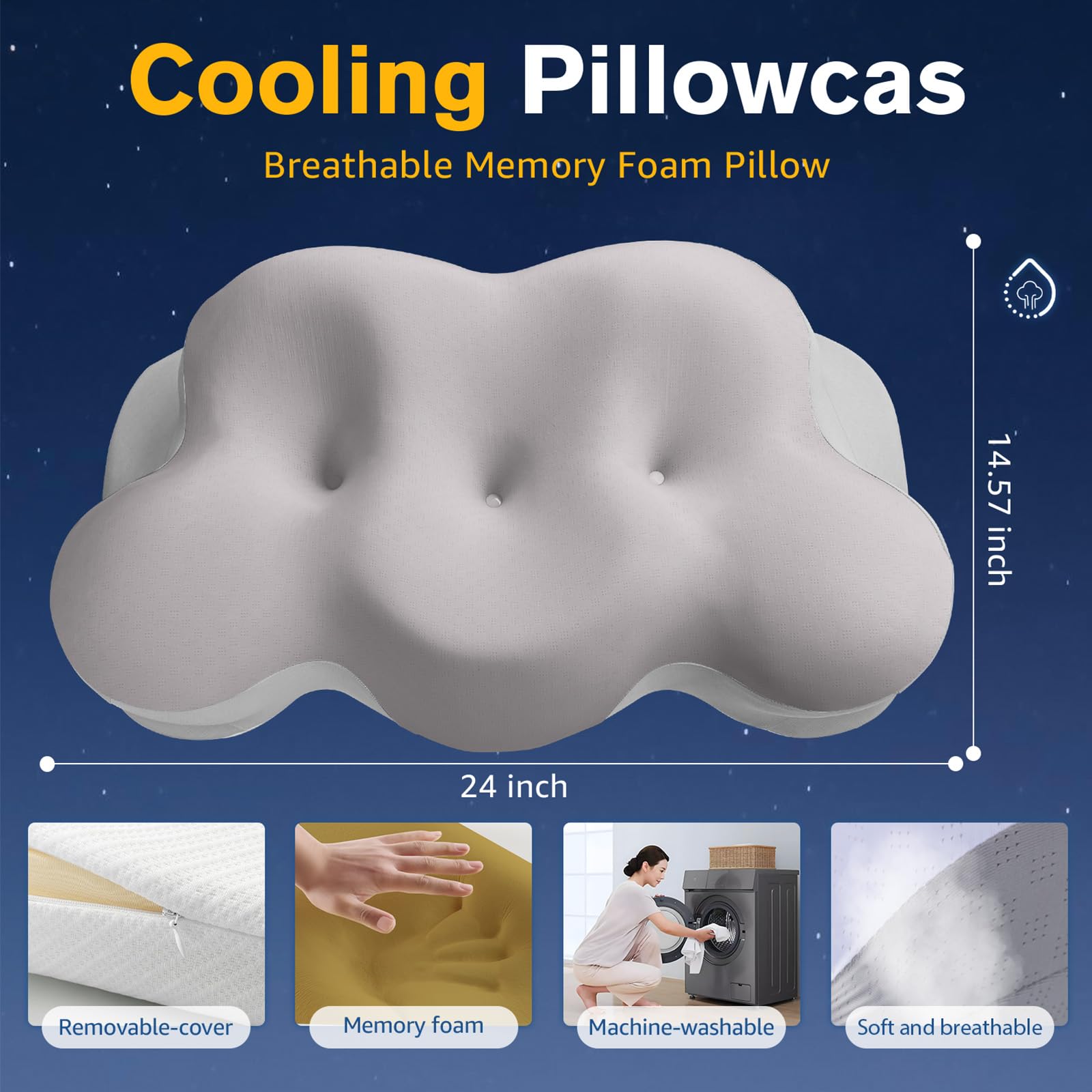 Almohada cervical para el cuello, almohadas para dolor de cuello y hombros, almohada de contorno, almohadas de cuello, almohada para aliviar el dolor de cuello, almohadas de lado para adultos,