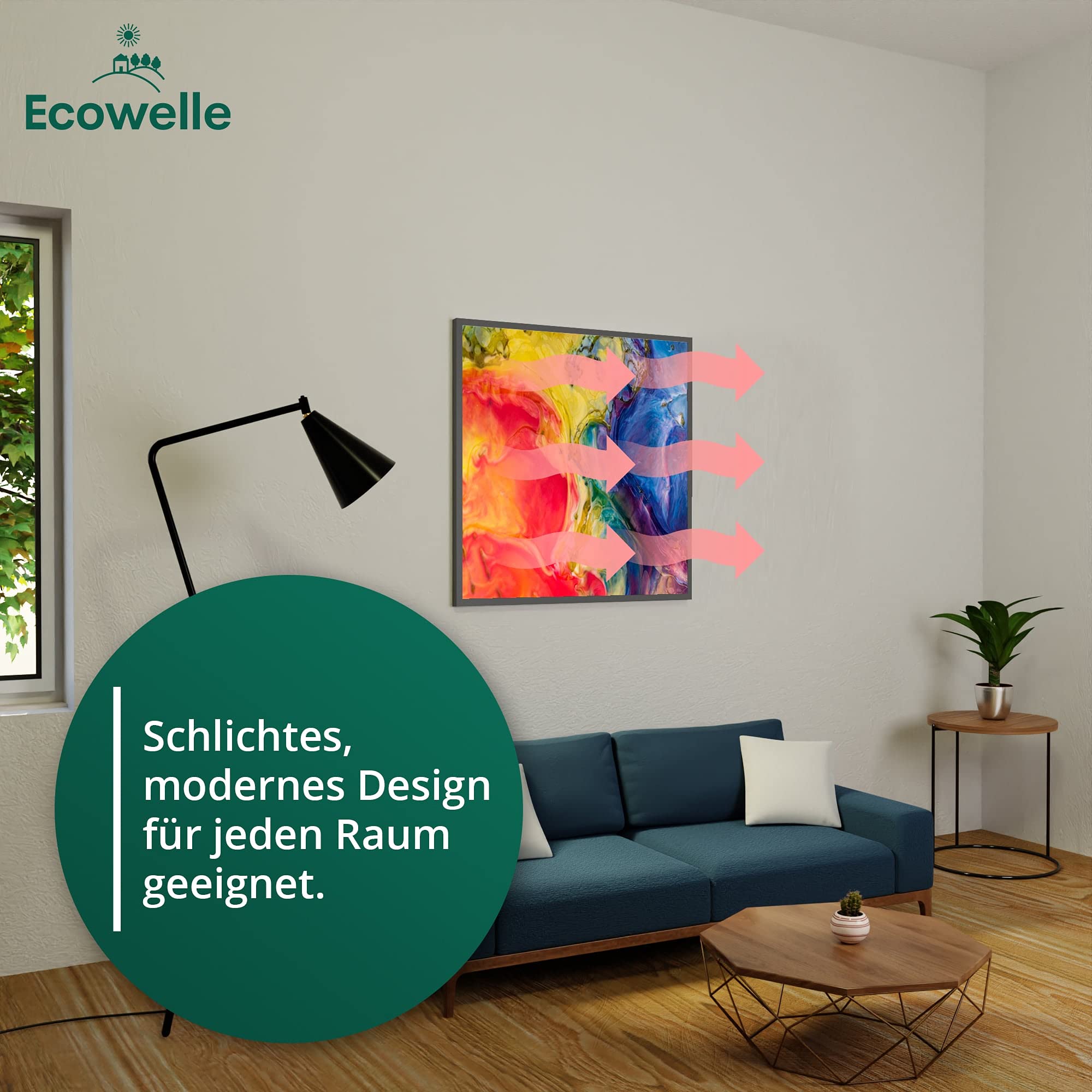Riscaldatore a infrarossi Immagine | 600 Watt | 60x100 cm | Riscaldamento a infrarossi| | Fatto in Germania