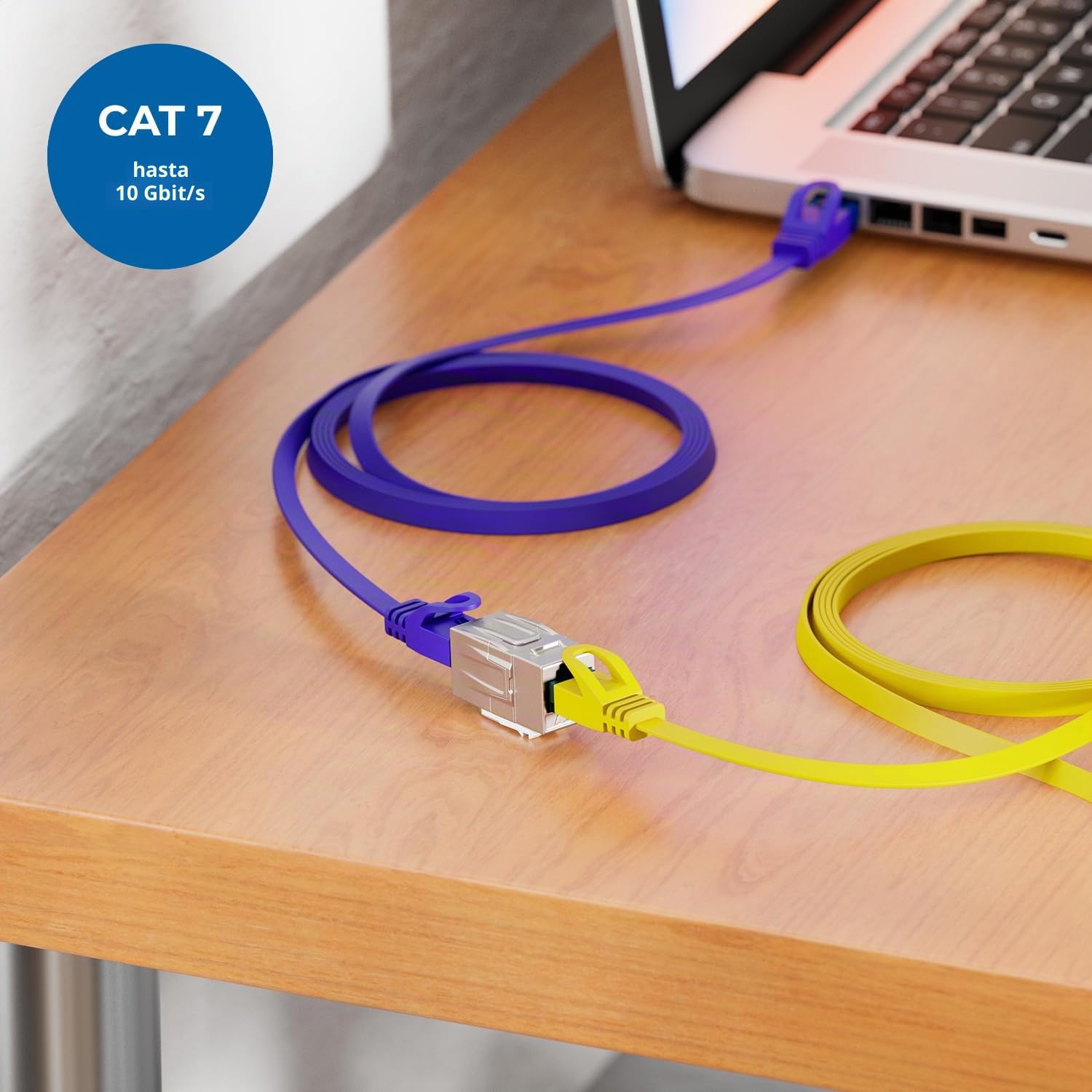 deleyCON 24 Pieza Cat 7 Acoplamiento Keystone Metal 2X RJ45 Conector Conector para Cable de Conexión RJ45 600 MHz 10 Gbps LAN DSL Ethernet y Utilizable como Keystone - Plata