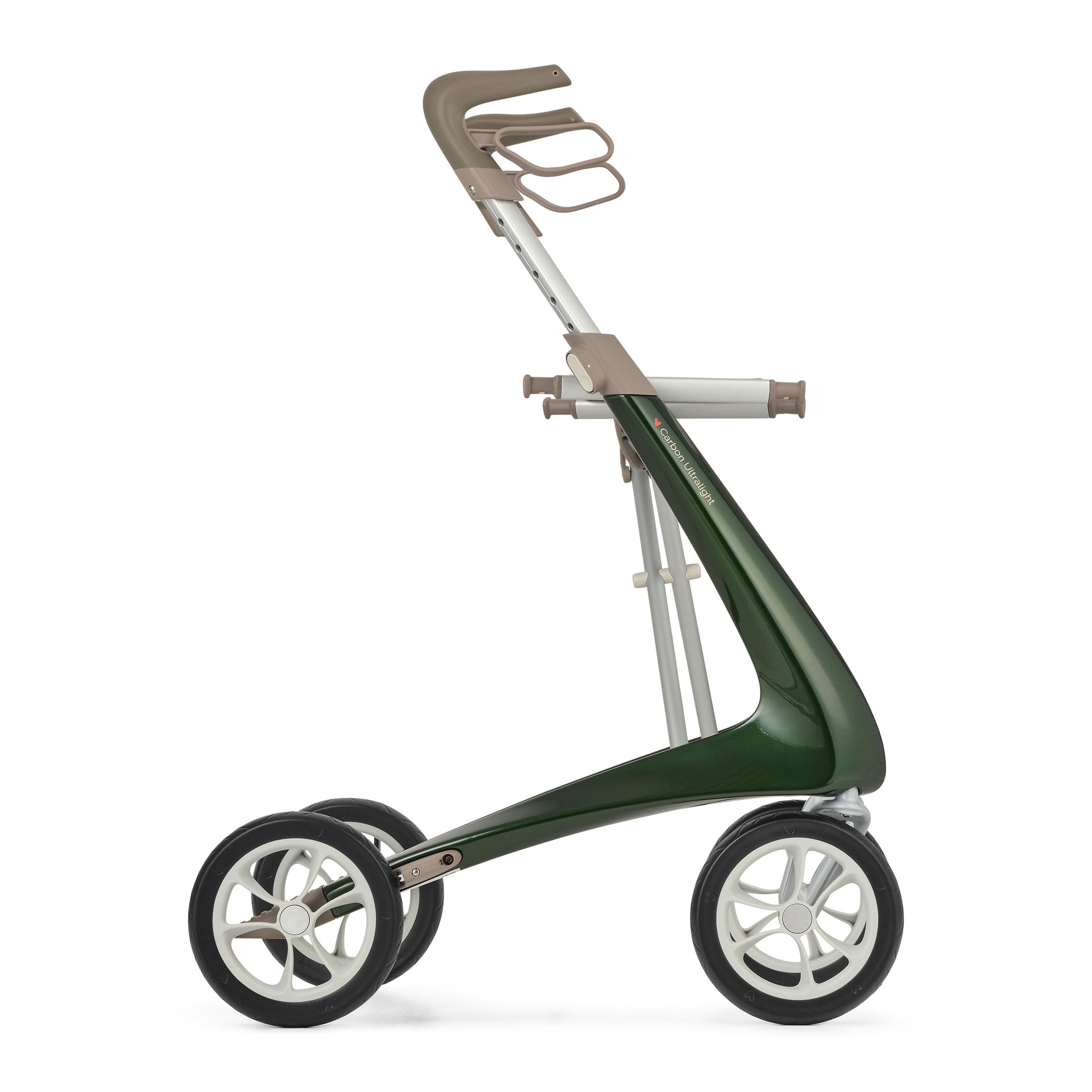 byACRE Carbon Ultralight Rollator - World's Lightest Carbon Rollator - Only 10.6 lbs/for Indoor and Outdoor Use/Foldable and Easy to Travel with (British Racing Green, Wide Track)