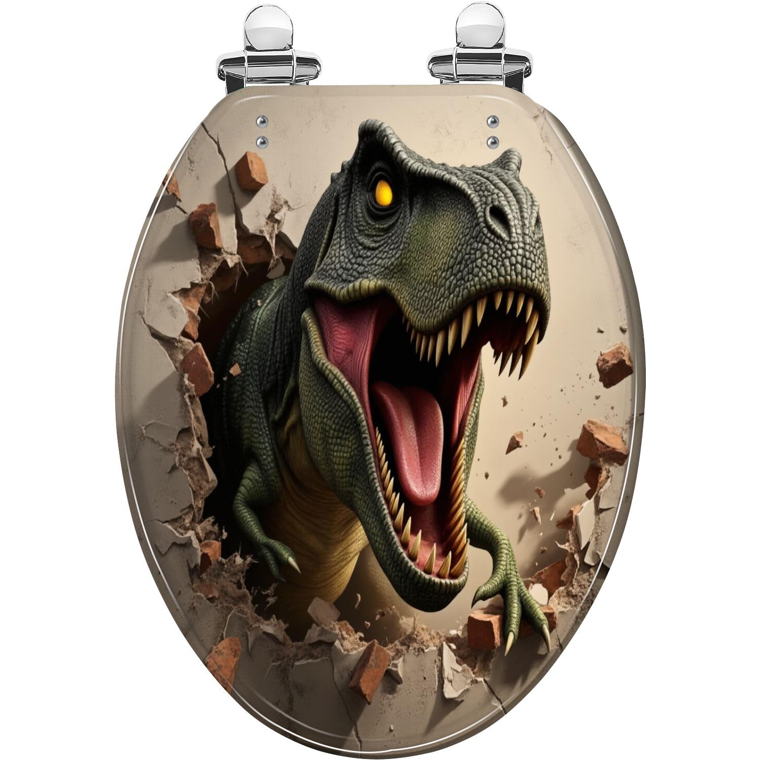 DinoSeat podłużna deska sedesowa z żywicy do łazienki