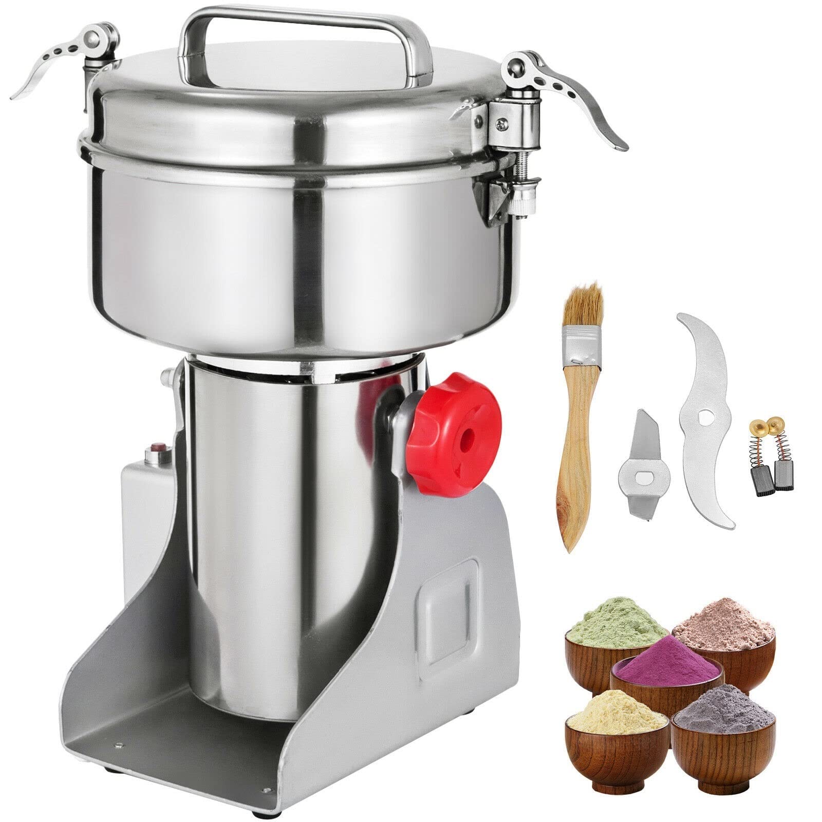 350G 750G 1000G Electric Grain Coffee Grinder Stainless Steel Grinding Machine for Crushing Wheat Herb Soybean Millet Corn,High Stability(Capacity 1000g)