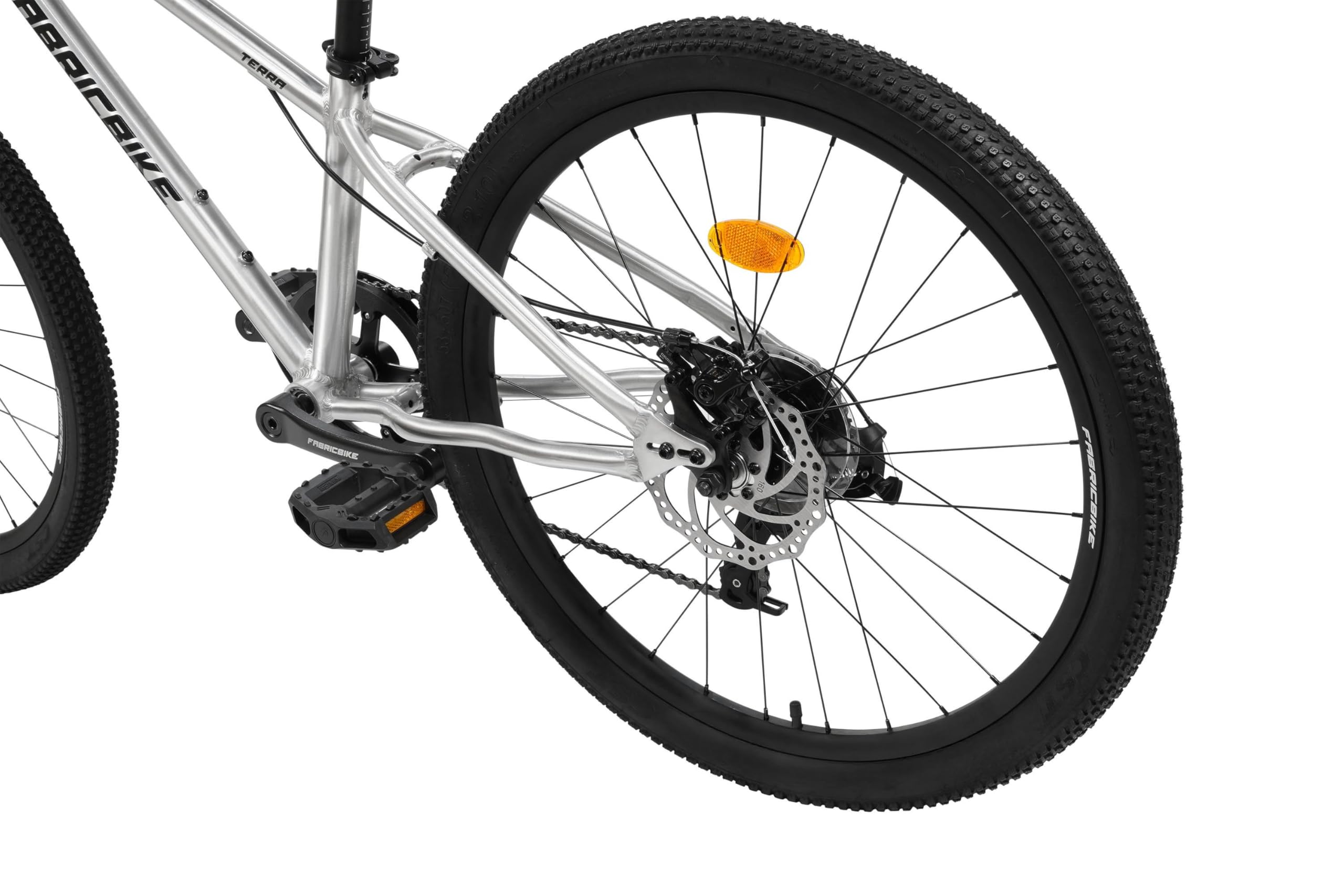 FabricBike Terra - Bicicleta de montaña de Aluminio 24 Pulgadas para niños de 8, 9, 10 y 11 años, Bicicleta MTB, Freno de Disco, Cambio de 7 velocidades, Suspensión Delantera.