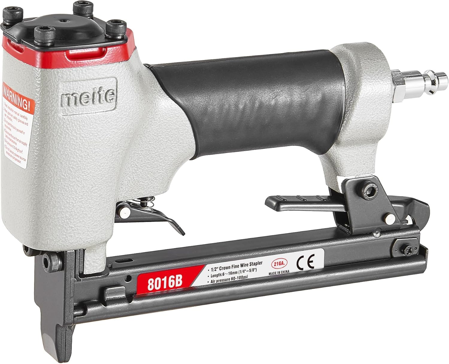 meite 8016-A - Grapadora neumática de tapicería, grapadora neumática para tapicería, 21GA / Tipo 80, grapadora de aire ligera para tapicería, bricolaje, decoración, muebles y carpintería
