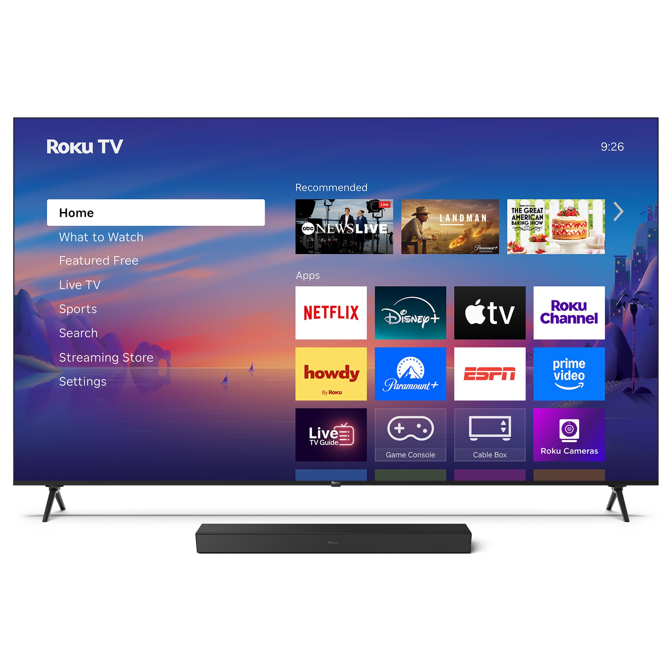 Roku Smart TV – 85-Inch Select Series, 4K HDR TV – RokuTV with Enhanced Voice Remote – Flat Screen LED Television with Wi-Fi TV Wireless Soundbar, Soundbar Exclusively for RokuTV